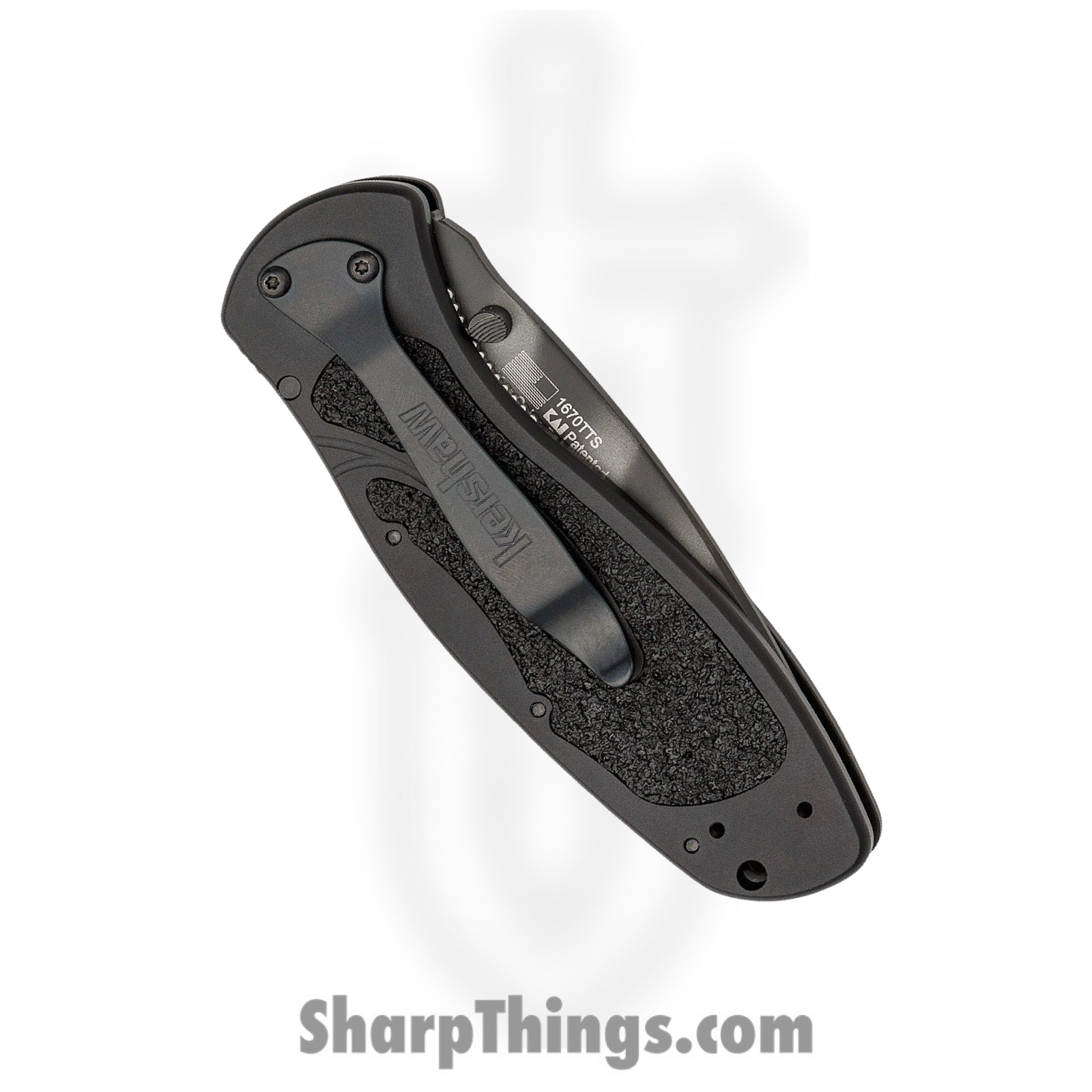 Kershaw - KS1670TTS - Blur - Assisted Open Knife - 14C28N Coated Tanto - 6061-T6 Aluminum with Trac-Tec Inserts - Black - Image 7
