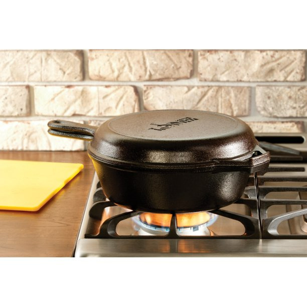 Lodge - LCC3 - 3.2 Quart Seasoned Cast Iron Combo Cooker - Image 8