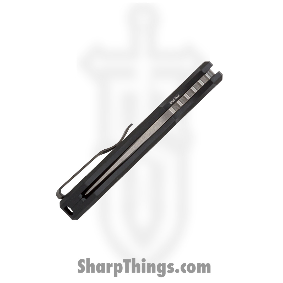 ProTech - LG401 - Les George Short Bladed Rockeye - Automatic Knife - S35VN Stonewash Drop Point - 6061-T6 Aluminum - Black - Image 8