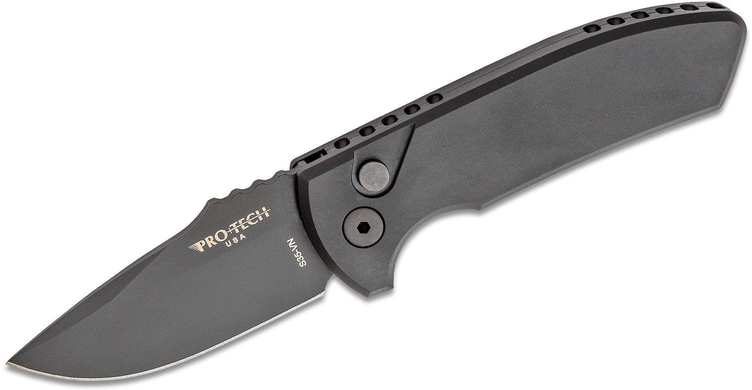 ProTech - LG403 - Les George SBR - Automatic Knife - S35VN Coated Drop Point - Aluminum - Black - Image 13