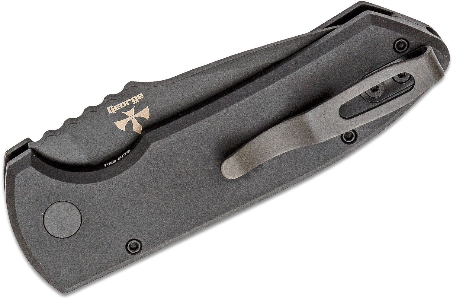 ProTech - LG403 - Les George SBR - Automatic Knife - S35VN Coated Drop Point - Aluminum - Black - Image 15