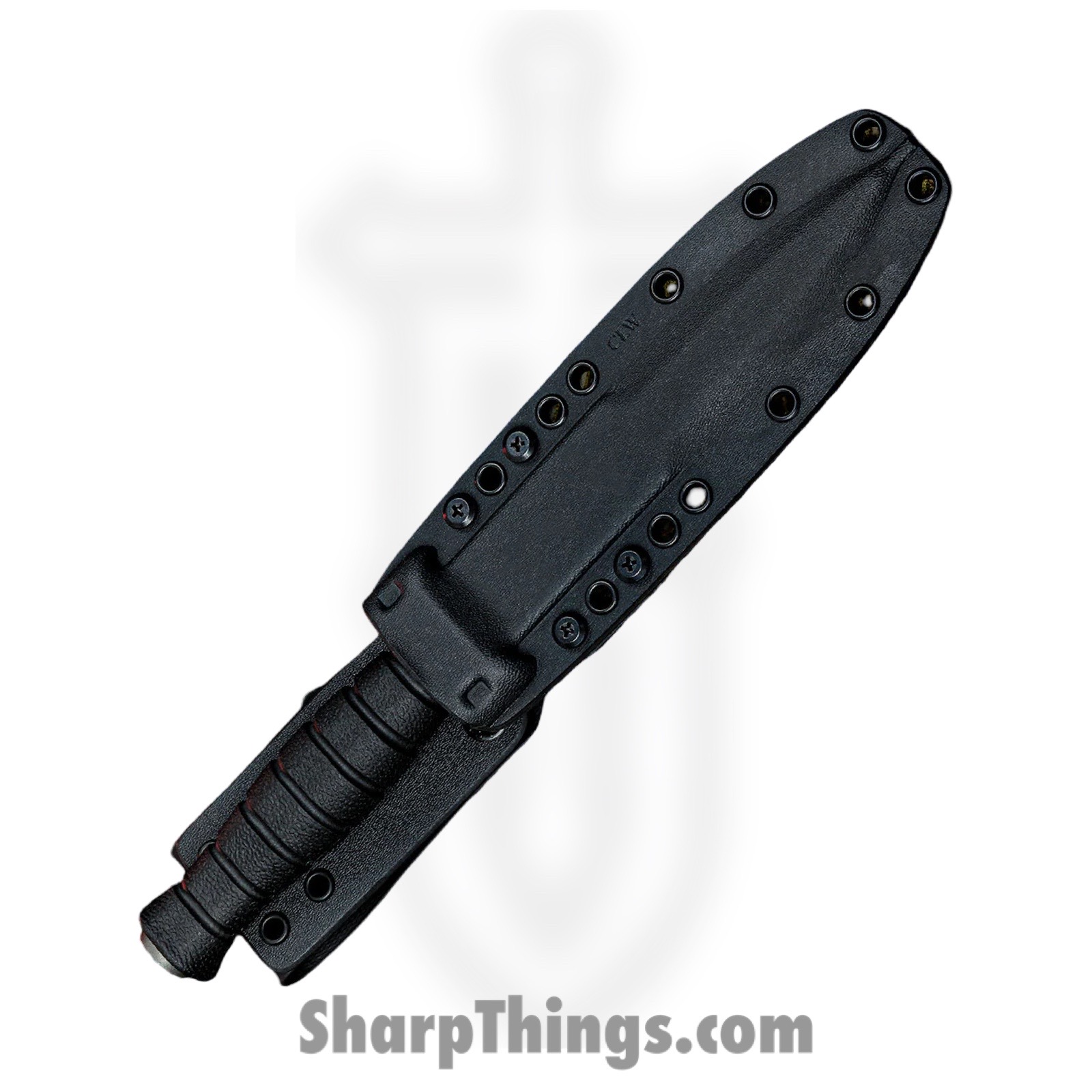 Defiant 7 - D7-M320-CKTS - M320 - Fixed Blade Knife - CPM 3V Tiger Stripe Spear Point - Polymer - Black - Image 3