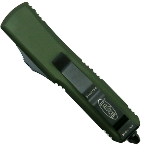 Microtech - 231-2OD - UTX-85 - OTF Auto - Elmax, M390, 204P Coated Drop Point - 6061-T6 Aluminum - OD Green - Image 4