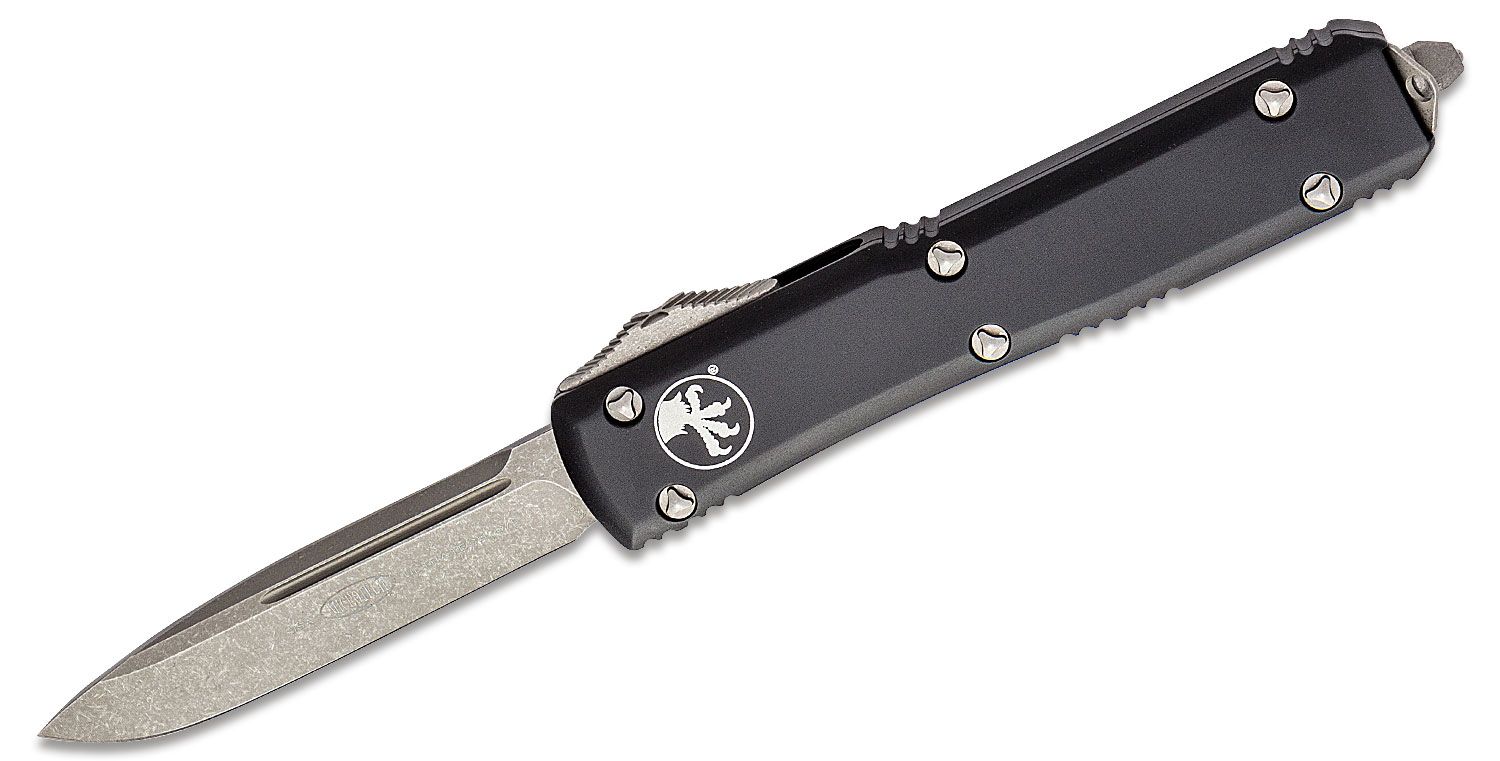 Microtech - 121-10AP - Ultratech - OTF Auto - Elmax, M390, 204P Apocalyptic Drop Point - 6061-T6 Aluminum - Black - Image 13