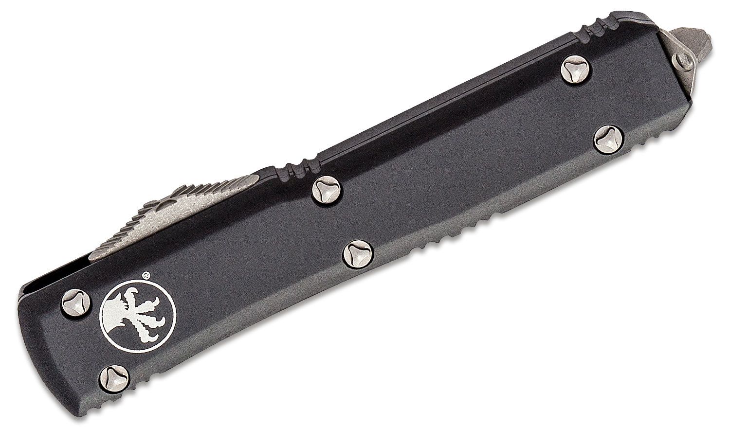 Microtech - 121-10AP - Ultratech - OTF Auto - Elmax, M390, 204P Apocalyptic Drop Point - 6061-T6 Aluminum - Black - Image 14