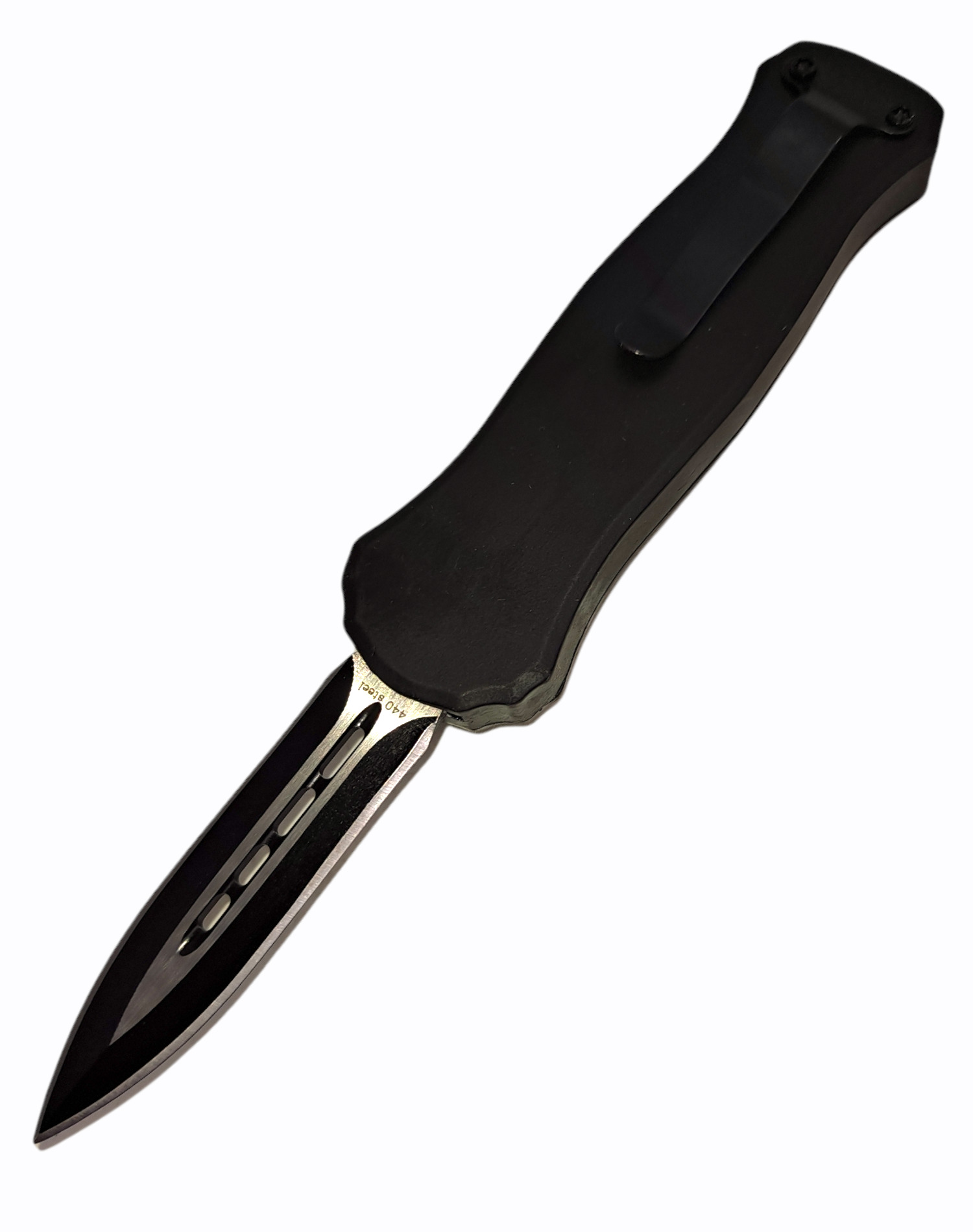 VOC - M-5-BK - Mini Joker - OTF Auto - Stainless Coated Dagger - Steel - Black - Image 14