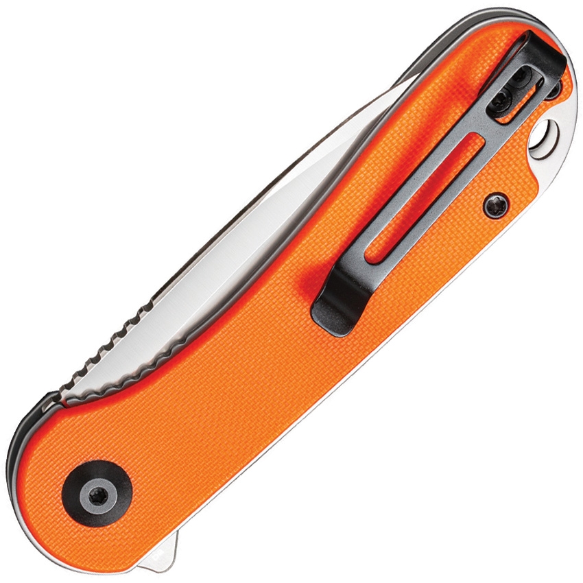 Civivi - CIVC907R - Elementum Linerlock - Folding Knife - D2 Satin Drop Point - G10 - Orange - Image 16