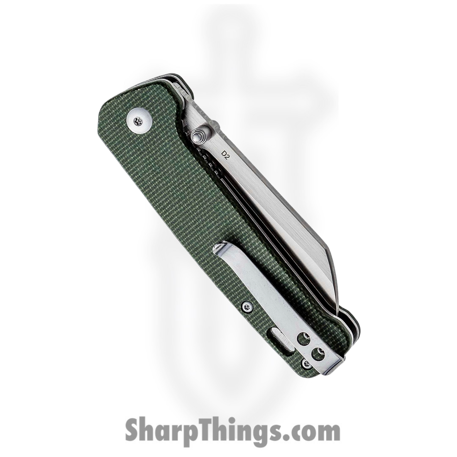 QSP - QS130C - Penguin - Folding Knife - D2 Satin Sheepsfoot - Micarta - Olive Green - Image 7