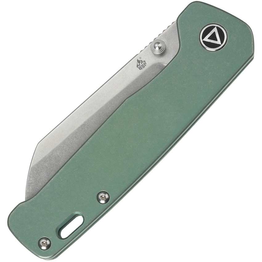 QSP - QS130X - Penguin Plus - Folding Knife - 154CM Satin Sheepsfoot - Titanium - Green - Image 6