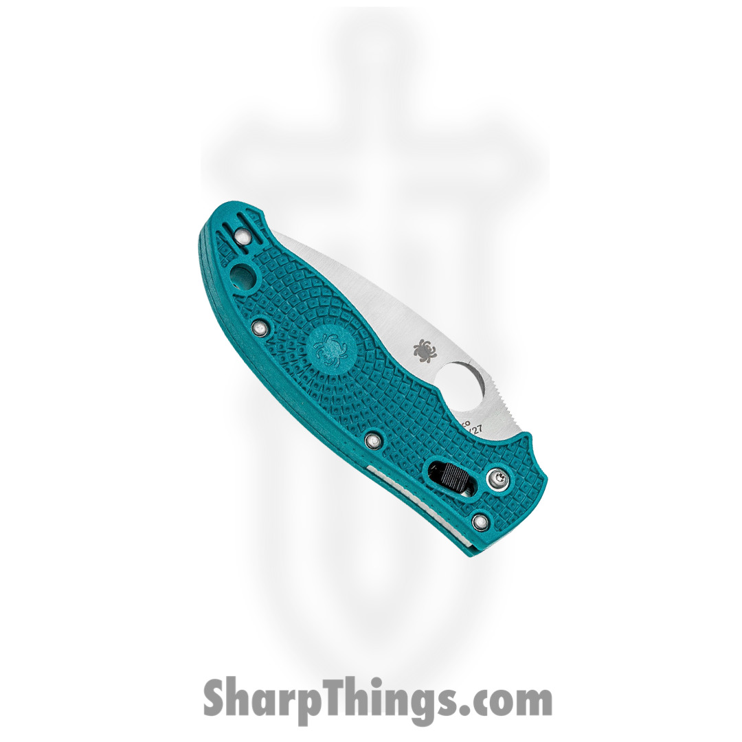 Spyderco - SC101PCBL2 - Manix 2 - Folding Knife - CPM SPY27 Satin Drop Point - FRN - Blue - Image 10