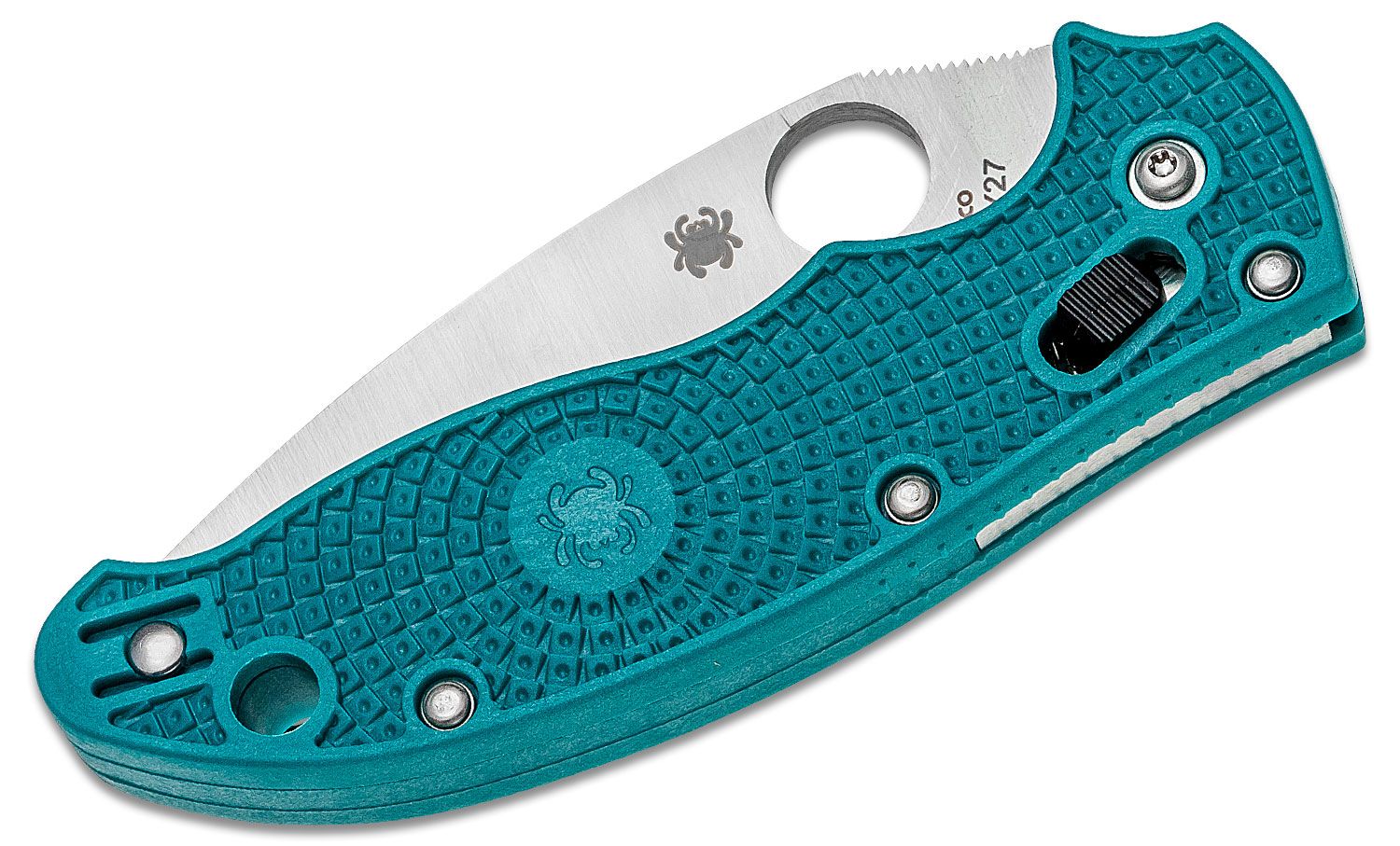 Spyderco - SC101PCBL2 - Manix 2 - Folding Knife - CPM SPY27 Satin Drop Point - FRN - Blue - Image 14
