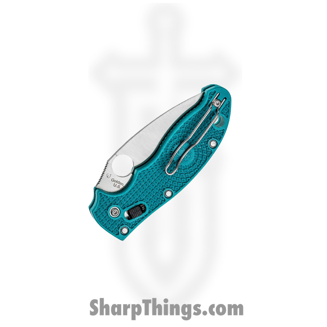Spyderco - SC101PCBL2 - Manix 2 - Folding Knife - CPM SPY27 Satin Drop Point - FRN - Blue - Image 11