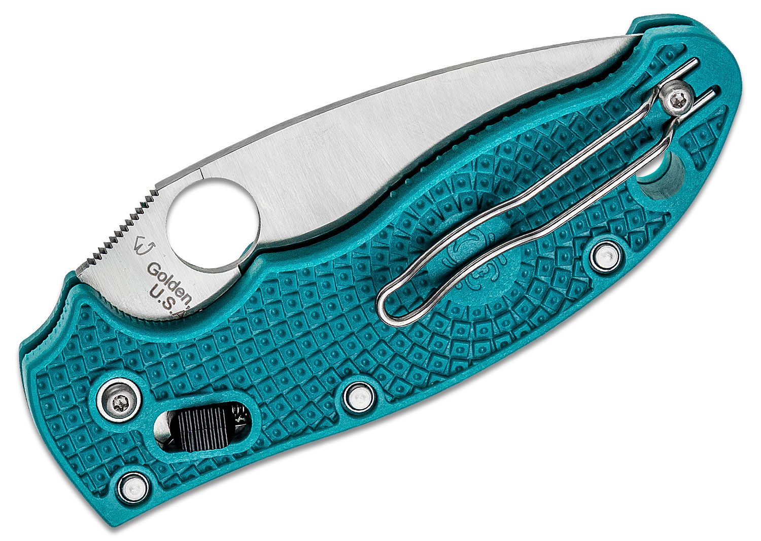 Spyderco - SC101PCBL2 - Manix 2 - Folding Knife - CPM SPY27 Satin Drop Point - FRN - Blue - Image 15