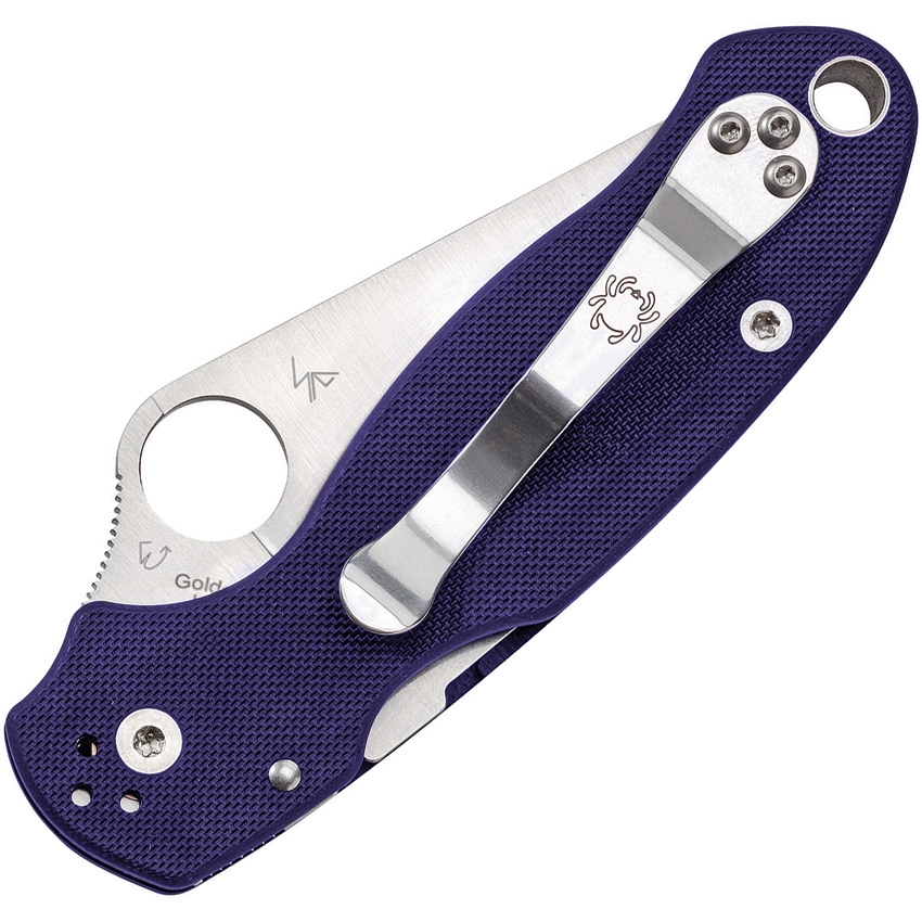 Spyderco - SC223GPDBL - Para 3 - Folding Knife - CPM-S110V Satin Clip Point - G10 - Blurple - Image 12
