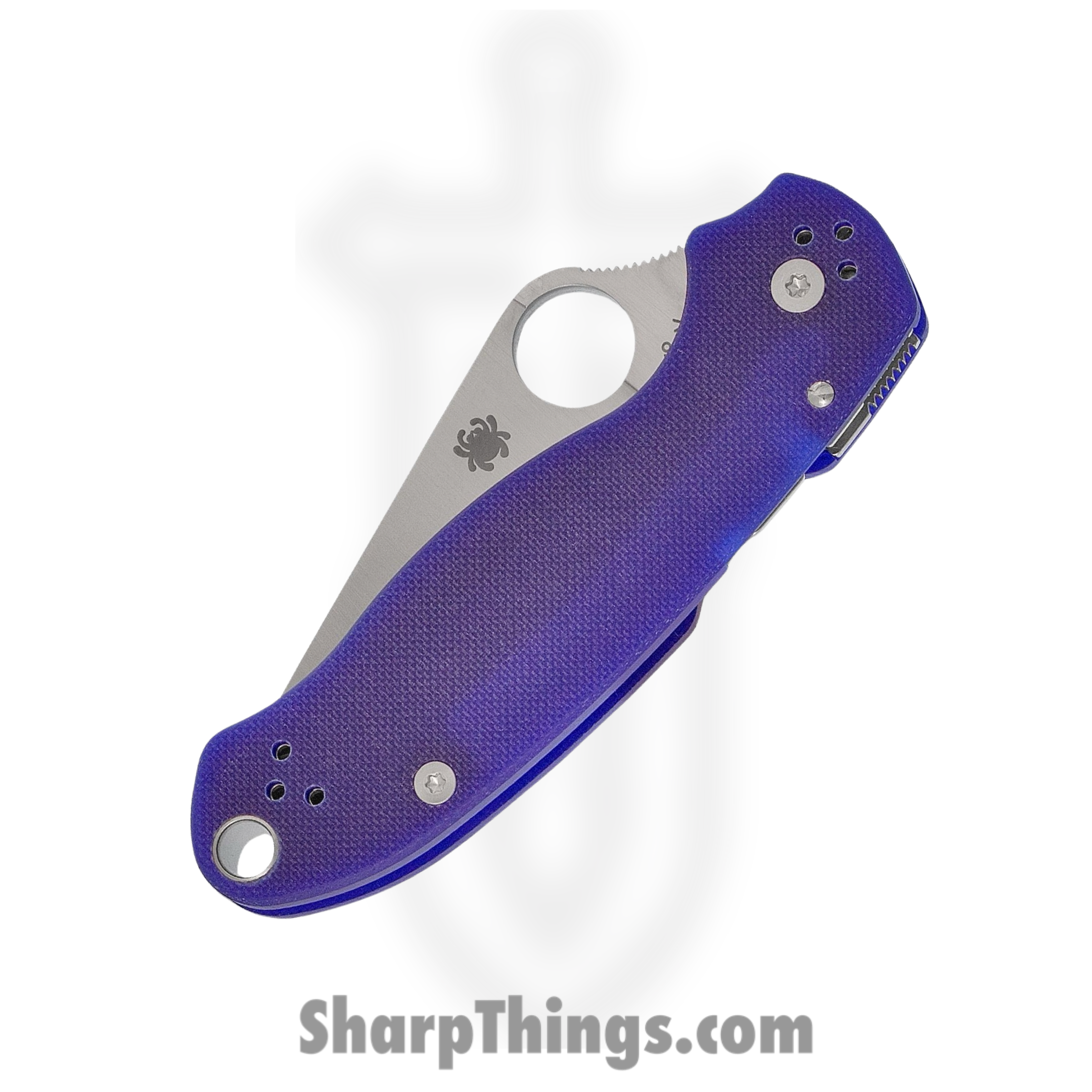 Spyderco - SC223GPDBL - Para 3 - Folding Knife - CPM-S110V Satin Clip Point - G10 - Blurple - Image 8