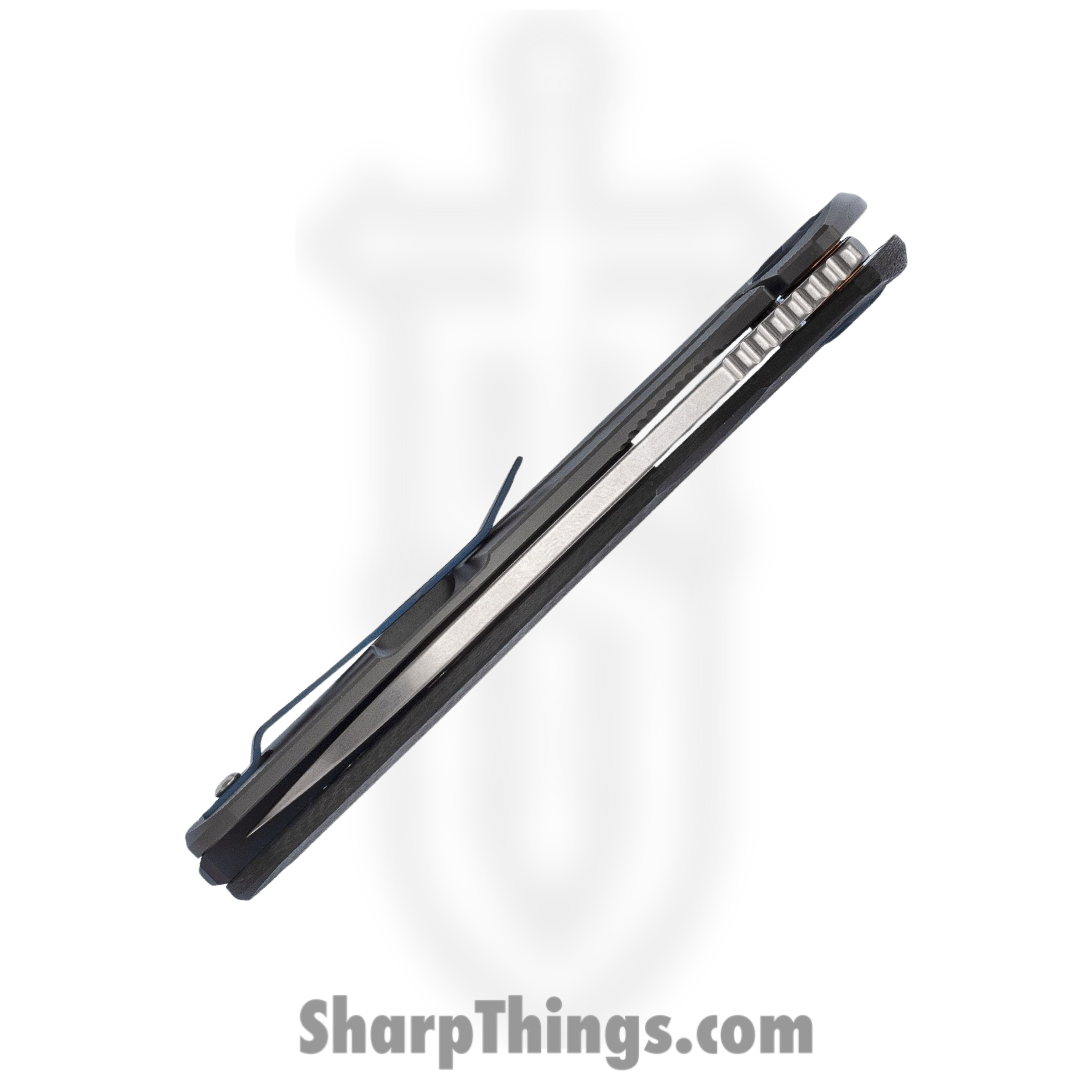 Spyderco - SC235CFTIP - Drunken - Folding Knife - CPM-S90V Satin Sheepsfoot - Carbon Fiber with Titanium Lock - Black - Image 10