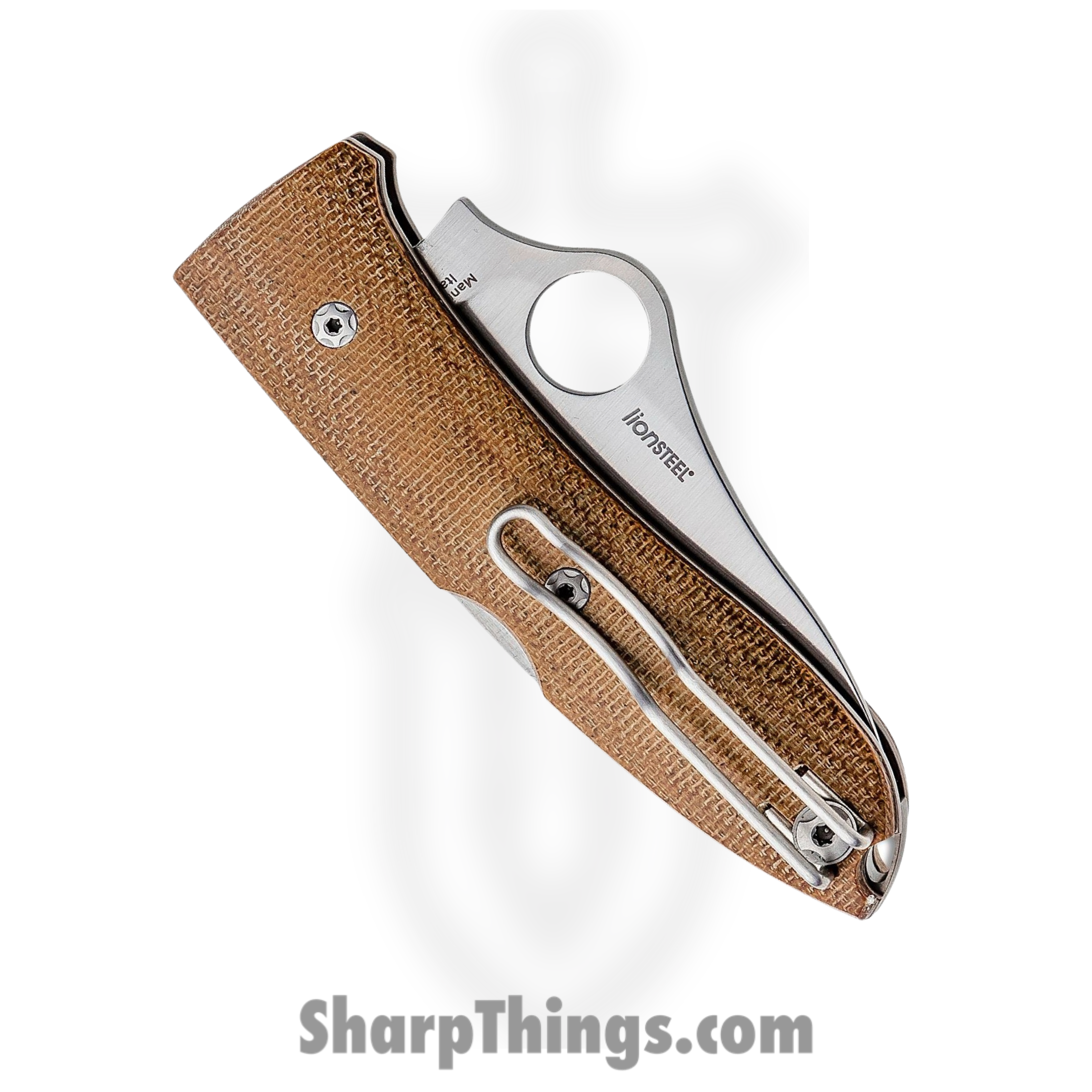 Spyderco - SC255CMP - SpyOpera Lockback - Folding Knife - M390 Satin Drop Point - Canvas Micarta - Brown - Image 10