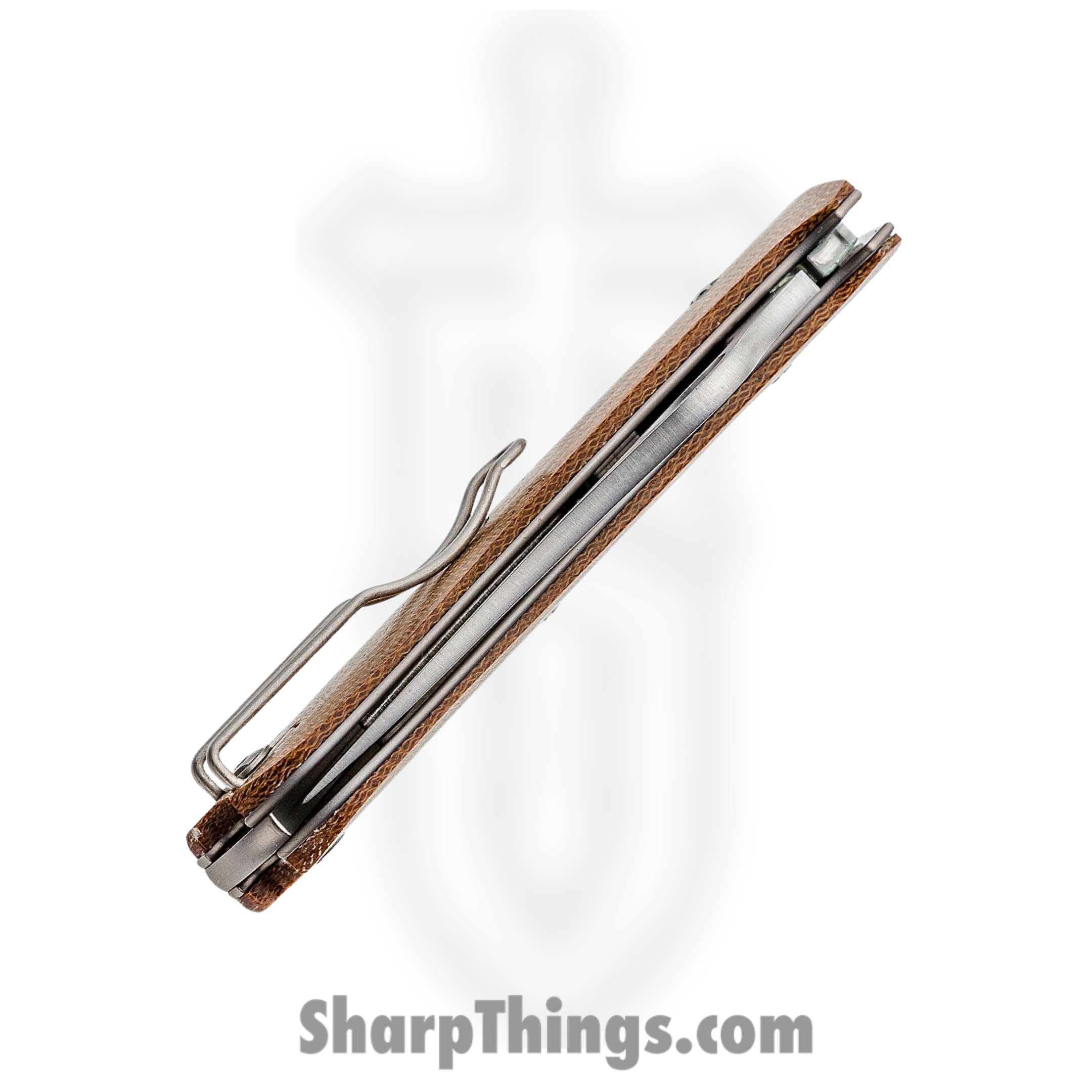 Spyderco - SC255CMP - SpyOpera Lockback - Folding Knife - M390 Satin Drop Point - Canvas Micarta - Brown - Image 11