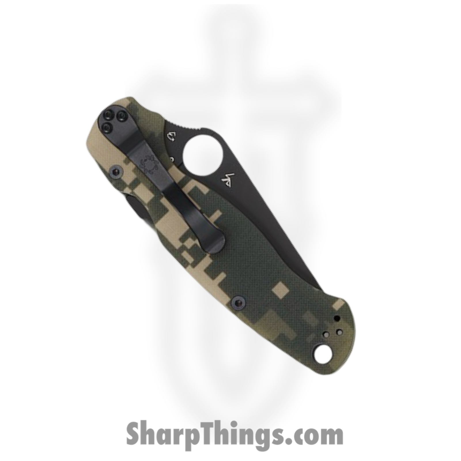 Spyderco - SC81GPCMOBK2 - ParaMilitary 2 - Folding Knife - S45VN Coated Clip Point - G10/Digital Camo - Green - Image 4