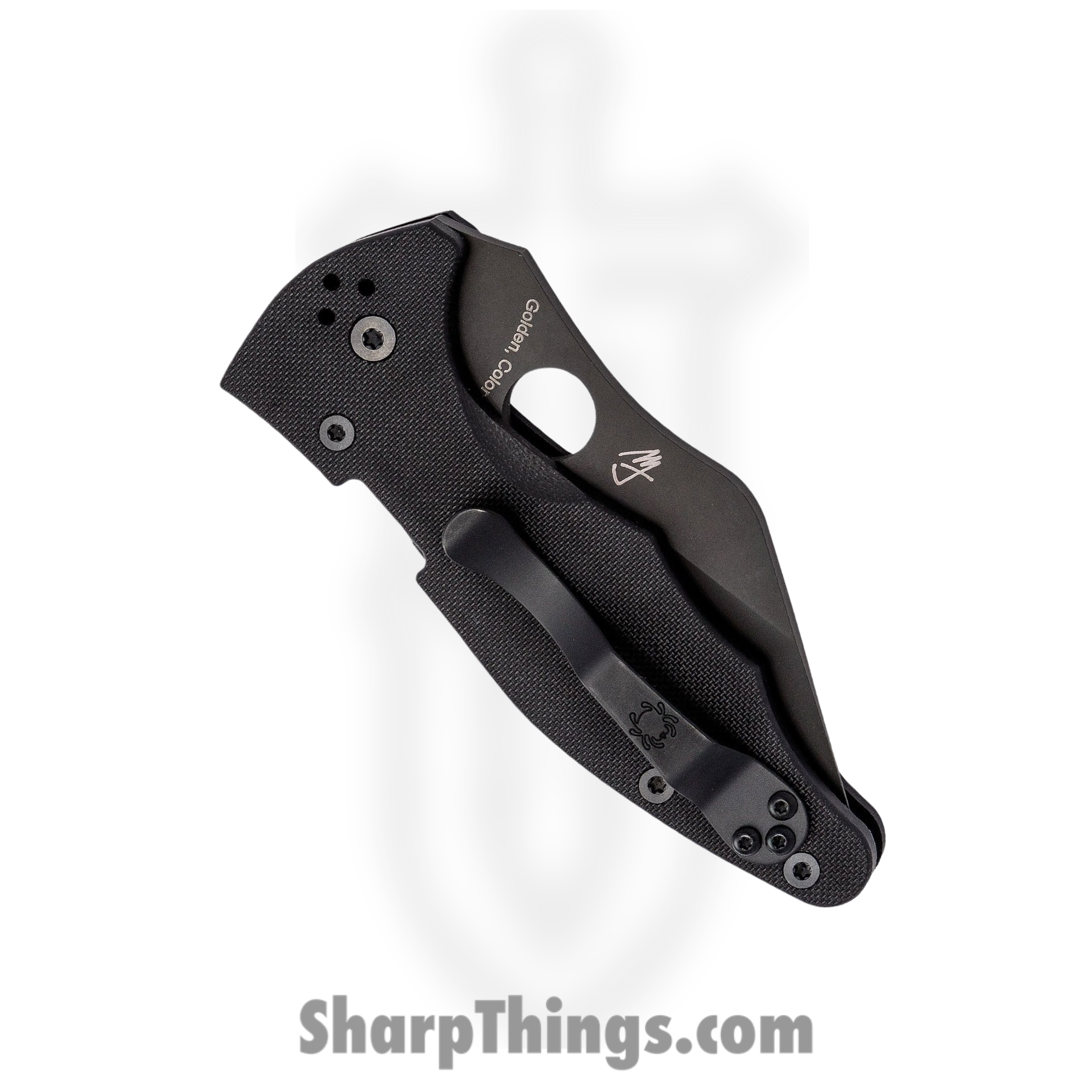 Spyderco - SC85GPBBK2 - Yojimbo 2 - Folding Knife - CPM-S30V DLC Wharncliffe - G10 - Black - Image 7