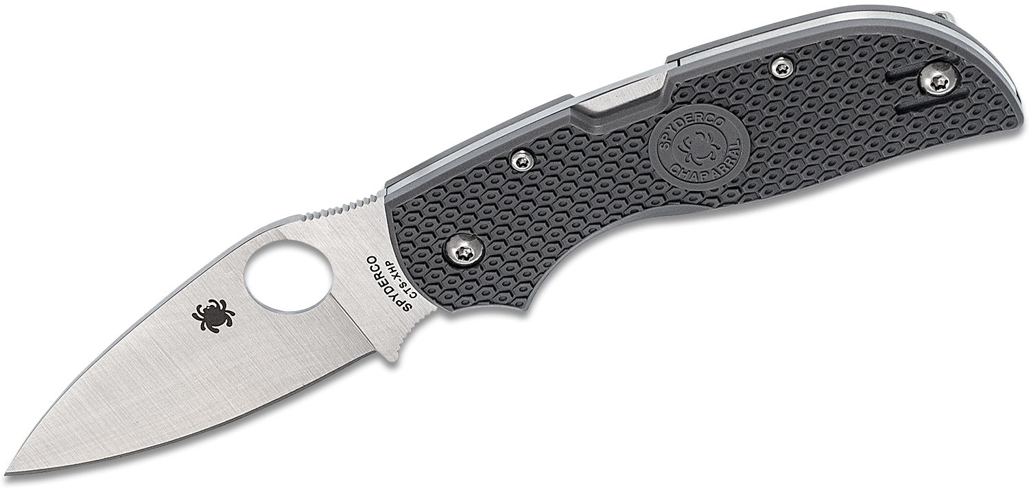 Spyderco - SC152PGY - Chaparral - Folding Knife - CTS-XHP Satin Drop Point - FRN - Gray - Image 17