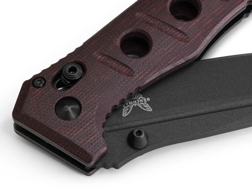 Benchmade - 273BK-2201 - Mini Adamas - Folding Knife - CPM CruWear Coated Drop Point - Micarta - Red - Image 12