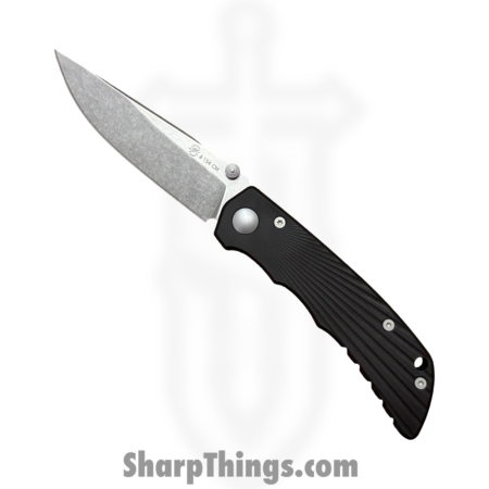 Spartan Blades – SFBL13BKSW – Spartan Talos II – Folding Knife – 154CM Stonewash Drop Point – Alu – Black