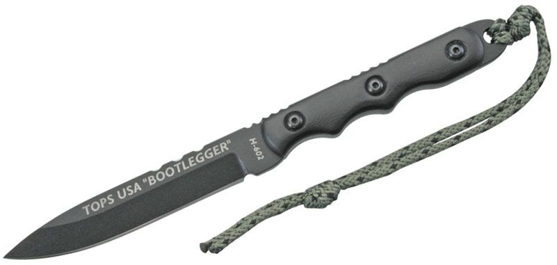Tops - TPRBL01 - Ranger Bootlegger - Fixed Blade Knife - 1095 HC Coated Drop Point - G10 - Black - Image 7