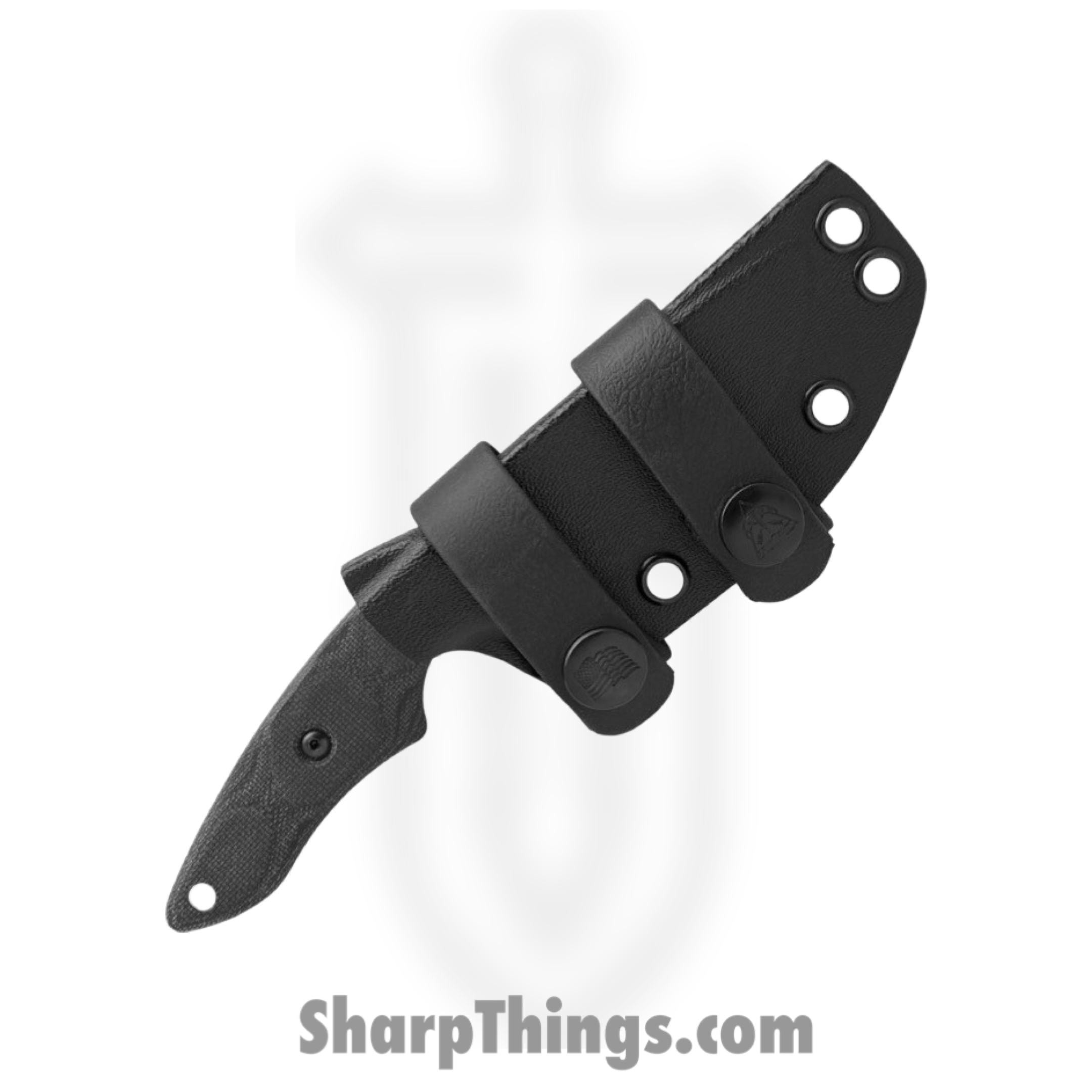 Tops - TP3PR01 - 3 Pointer - Fixed Blade Knife - 1095HC Black Traction Coating Full Tang - Canvas Micarta - Black - Image 10