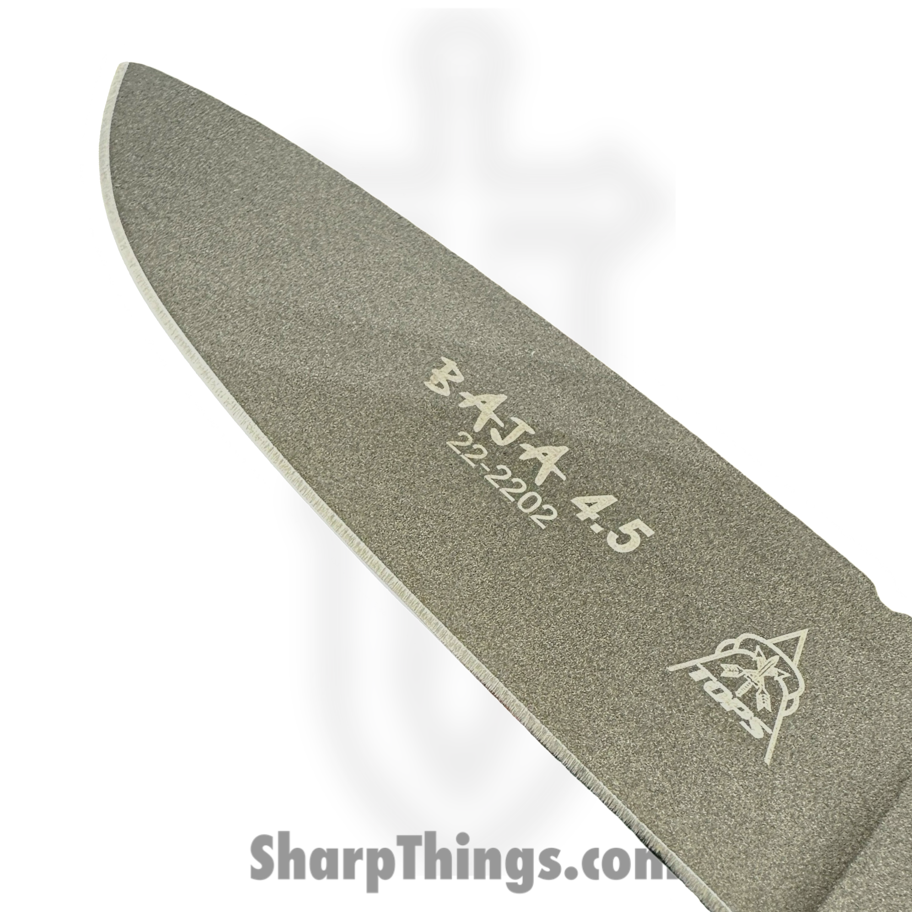 Tops - TPBAJA45 - Baja - Fixed Blade Knife - 1095 Black River Wash Drop Point - Canvas Micarta - Green - Image 9