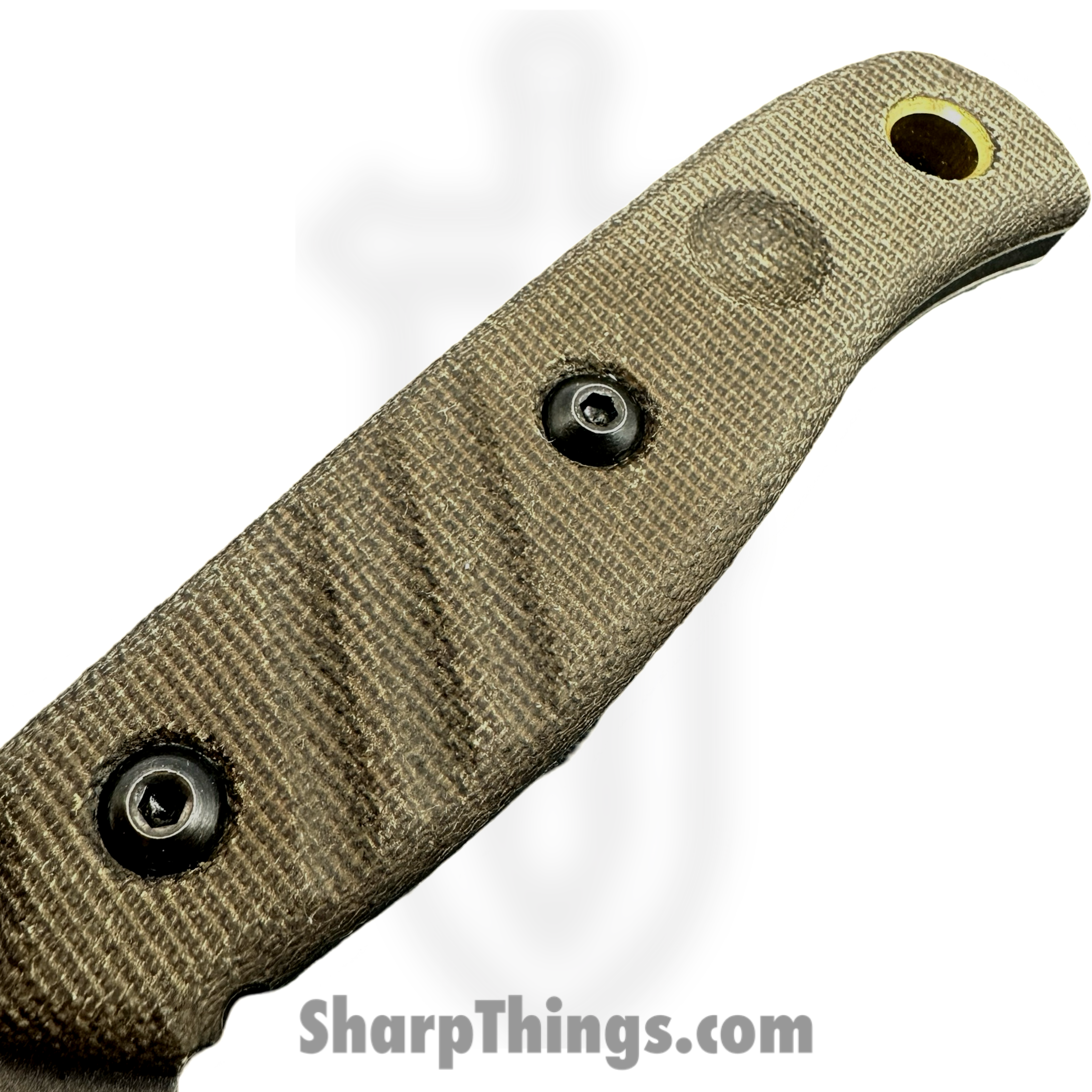 Tops - TPBAJA45 - Baja - Fixed Blade Knife - 1095 Black River Wash Drop Point - Canvas Micarta - Green - Image 10