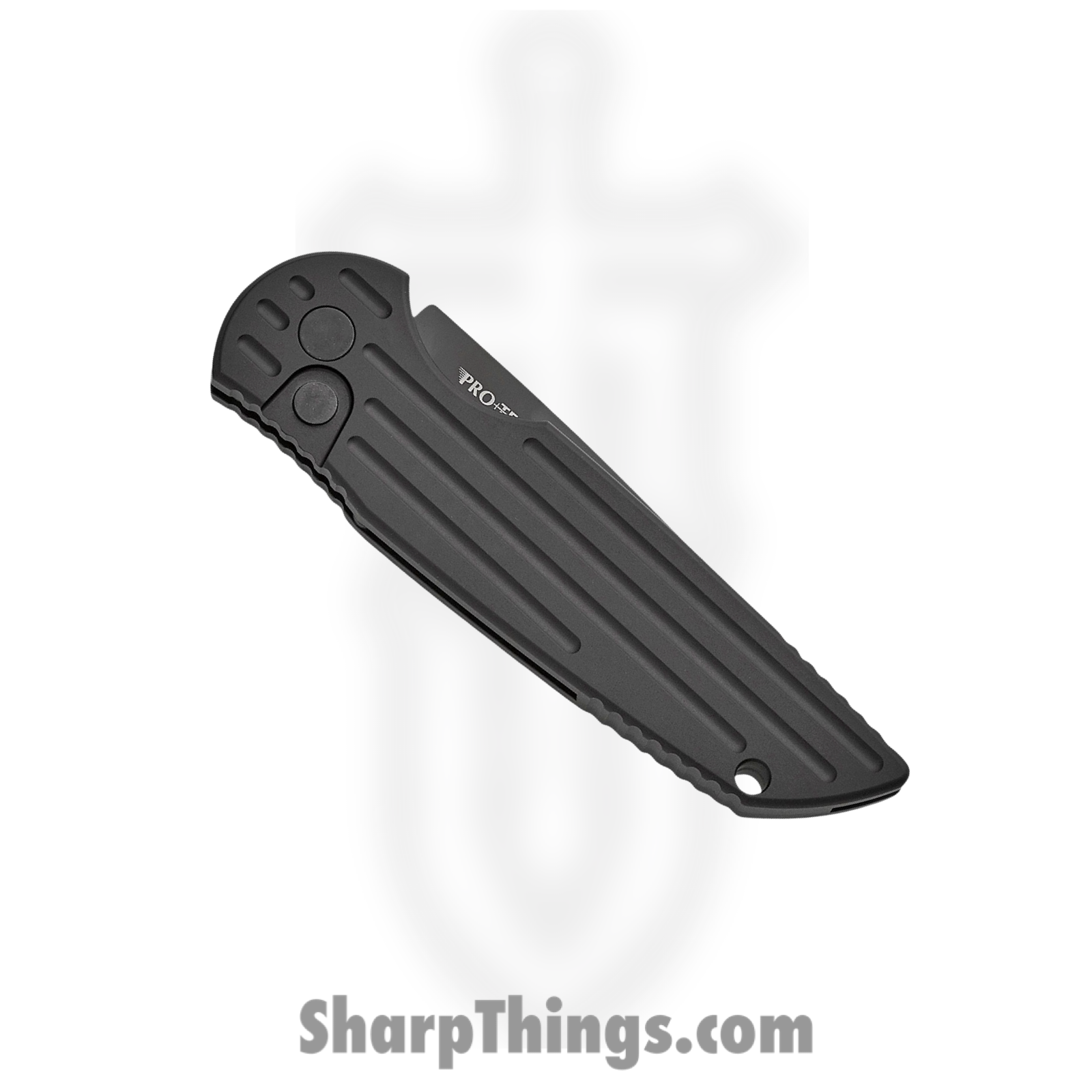 ProTech - TR-3 L-2 - Tactical Response 3 Left Handed "Swat Style" - Automatic Knife - 154CM DLC Drop Point - 6061-T6 Aluminum Grooved - Black - Image 12
