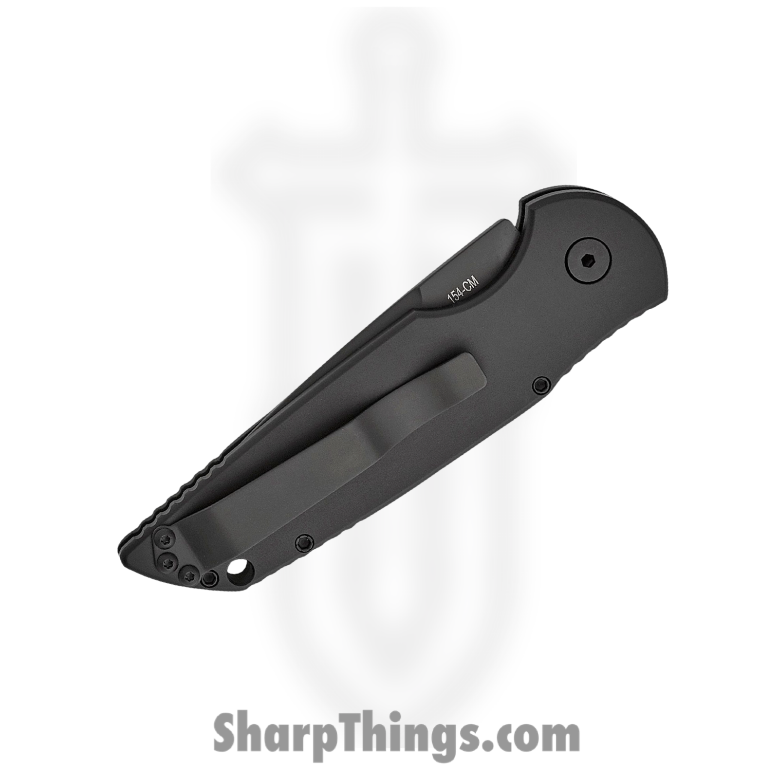 ProTech - TR-3 L-2 - Tactical Response 3 Left Handed "Swat Style" - Automatic Knife - 154CM DLC Drop Point - 6061-T6 Aluminum Grooved - Black - Image 13