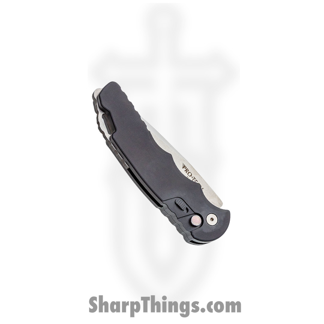 ProTech - TR-4.50 - Custom Tactical Response 4 - Automatic Knife - 154CM Polished Drop Point - Aluminum - Black - Image 6