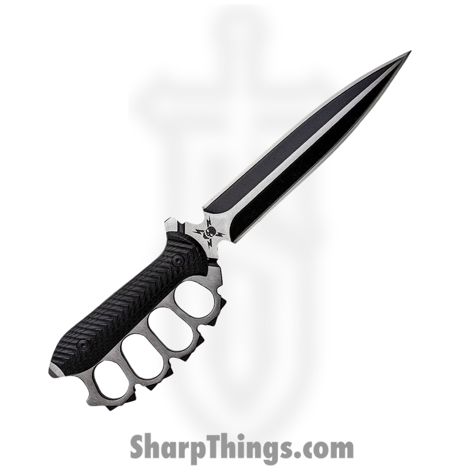 United Cutlery - UC3381 - M48 Liberator Trench Knife - Fixed Blade Knife - 2Cr13 Two Tone Black Satin Dagger - FRN - Black - Image 8