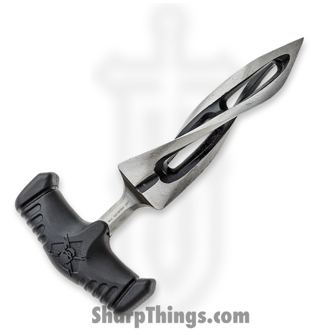 United Cutlery - UC3427 - M48 Cyclone Push Dagger - Fixed Blade Knife - 2Cr13 Black Satin Dagger - Thermoplastic Rubber - Black - Image 6