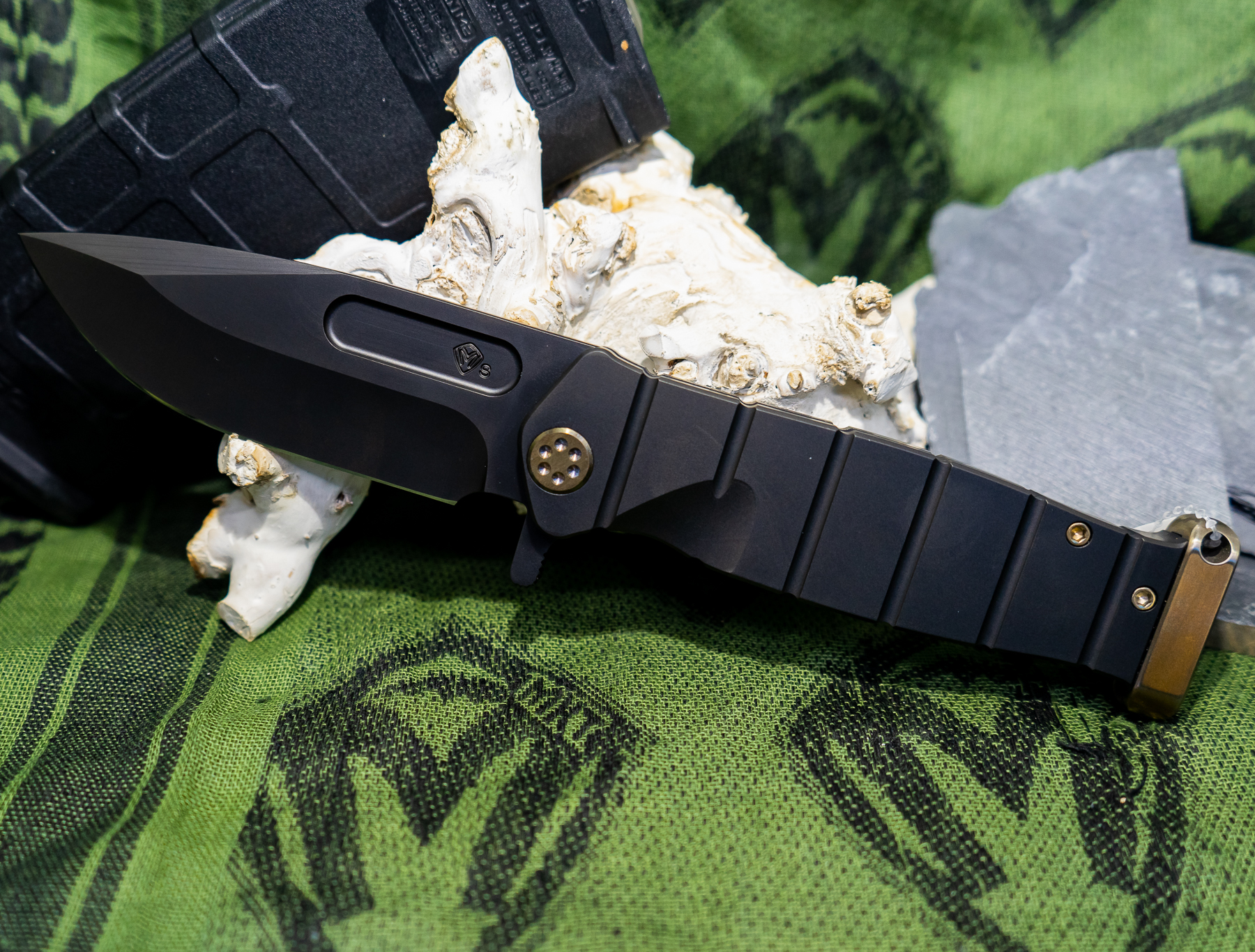 Medford Knife - MK204SPQ-30PV-TPCP-PP - USMC Fighter Flipper - S35VN - PVD w/Satin Flats - PVD - Image 12