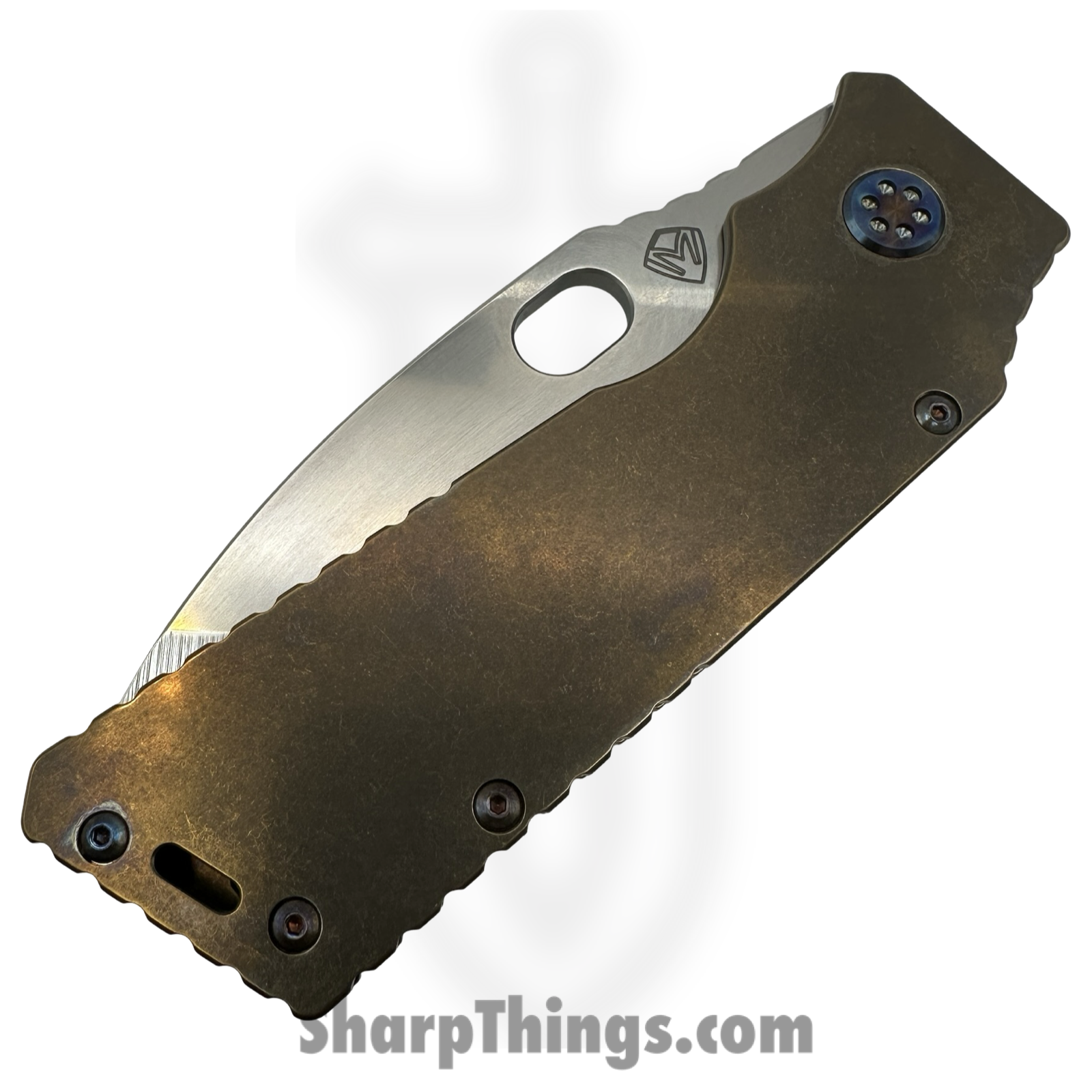 Medford Knife and Tool - MK0144TQ-36A1-TFCF-Q4 - TFF-1 - Folding Knife - S45VN Tumbled Drop Point - Titanium - Bronze - Image 3