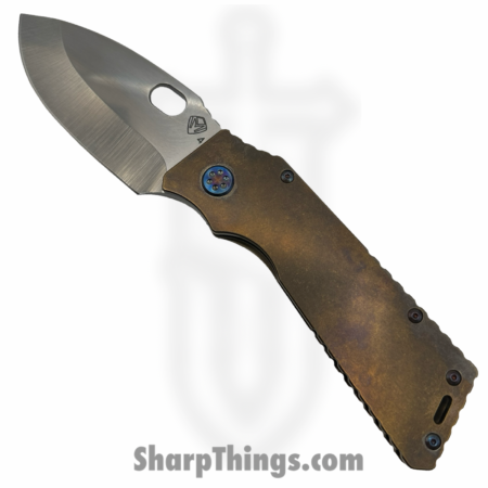 Medford Knife and Tool – MK0144TQ-36A1-TFCF-Q4 – TFF-1 – Folding Knife – S45VN Tumbled Drop Point – Titanium – Bronze