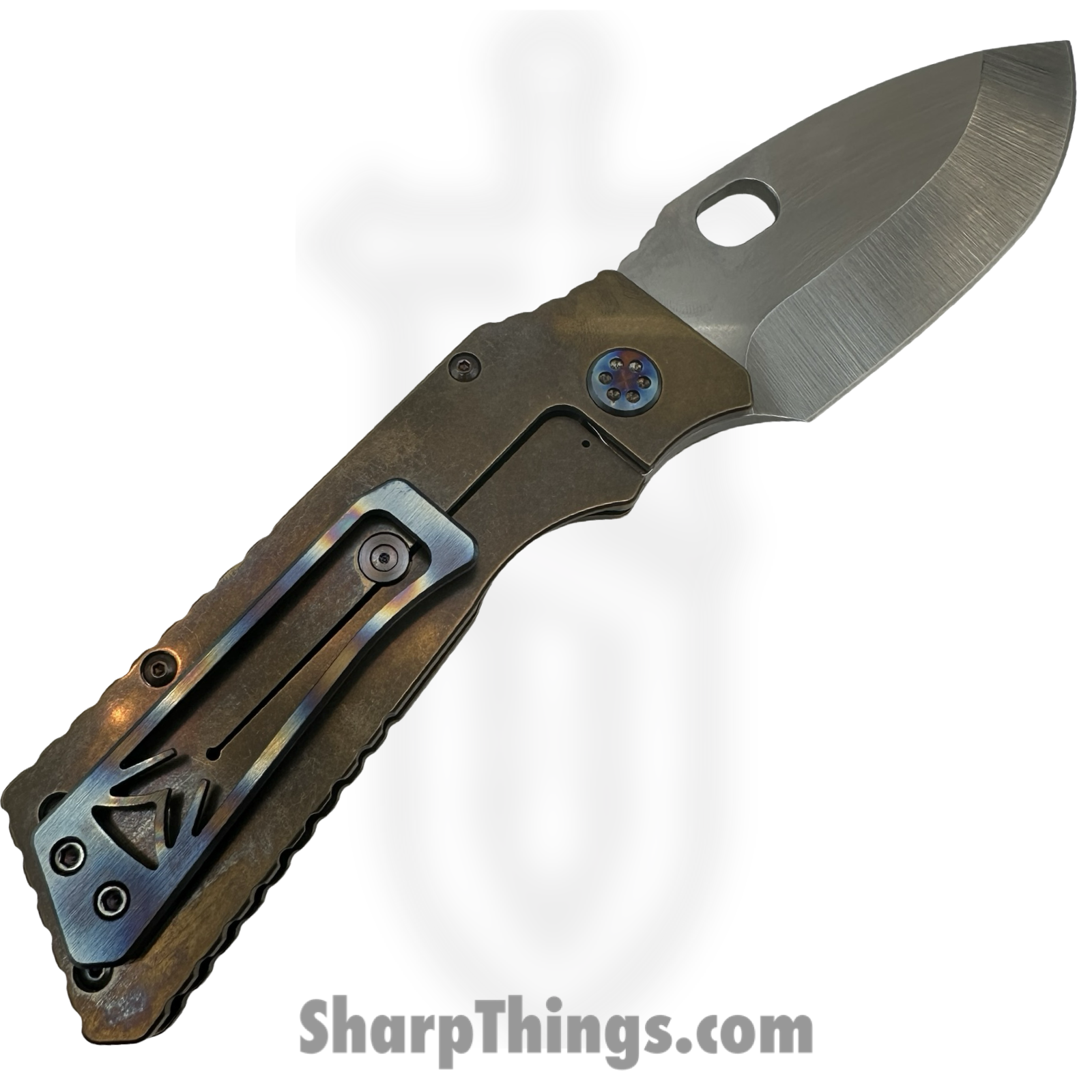Medford Knife and Tool - MK0144TQ-36A1-TFCF-Q4 - TFF-1 - Folding Knife - S45VN Tumbled Drop Point - Titanium - Bronze - Image 2