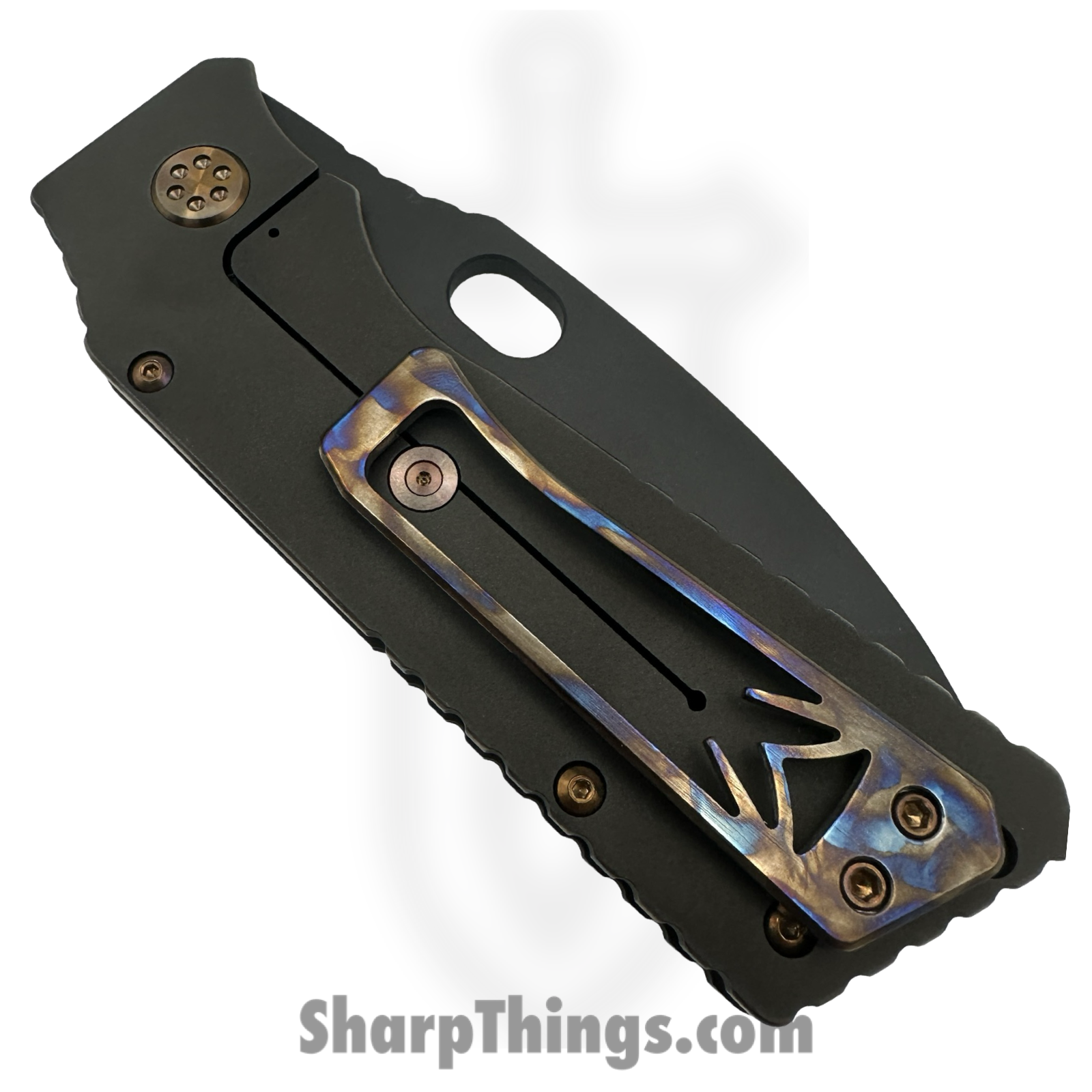 Medford Knife and Tool - MK014SPQ-30PV-T3C3-Q4 - TFF-1 - Folding Knife - S45VN Coated Drop Point - Titanium - Black - Image 4