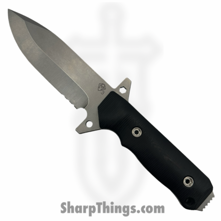 Medford Knife and Tool – MK1193TQ-08KB-SPQ3-Q4 – AIO-2 – Fixed Blade Knife – 3V Tumbled Spear Point – G10 – Black