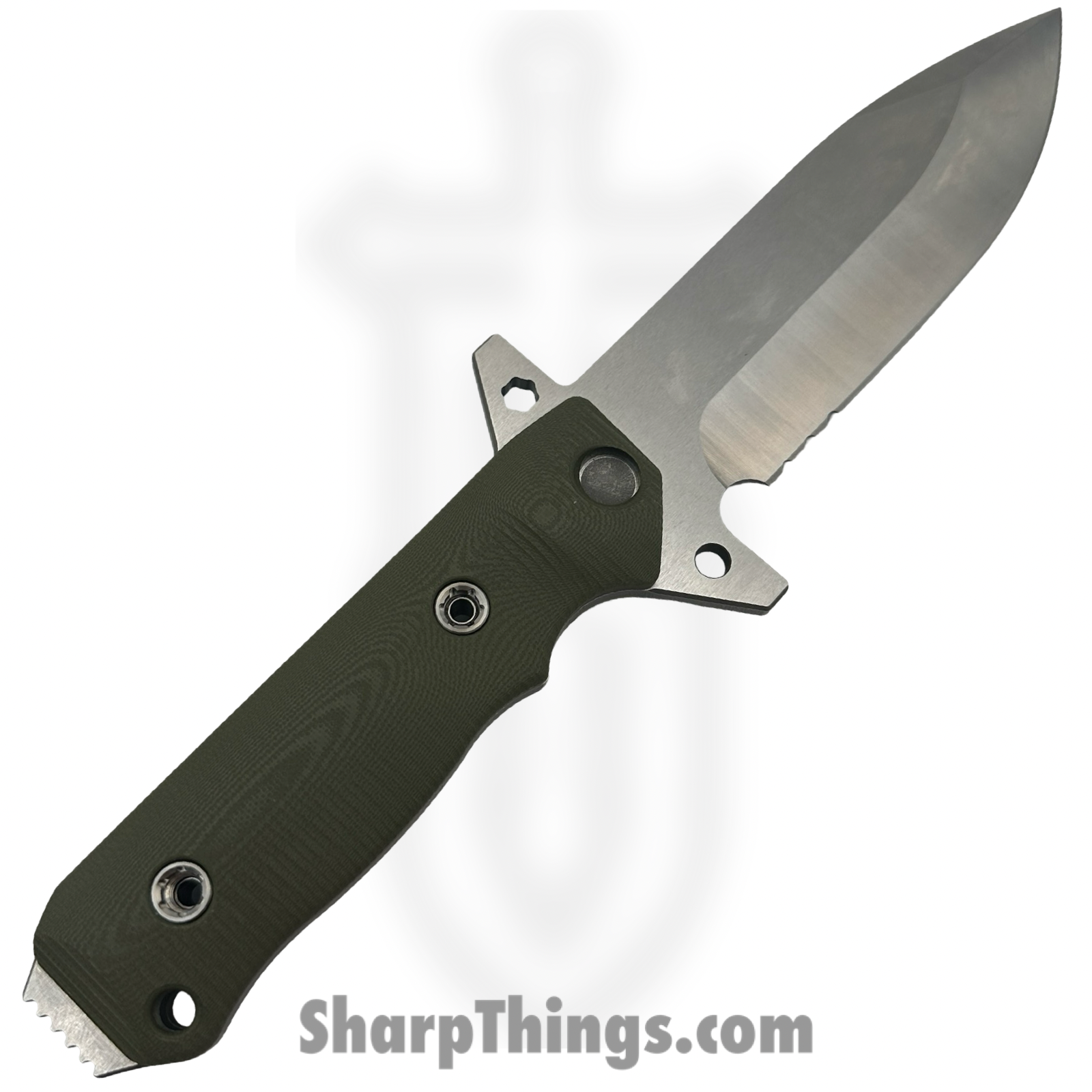 Medford Knife and Tool - MK1193TQ-10KO-SPQ3-Q4 - AIO-2 - Fixed Blade Knife - 3V Tumbled Spear Point - G10 - Green - Image 2