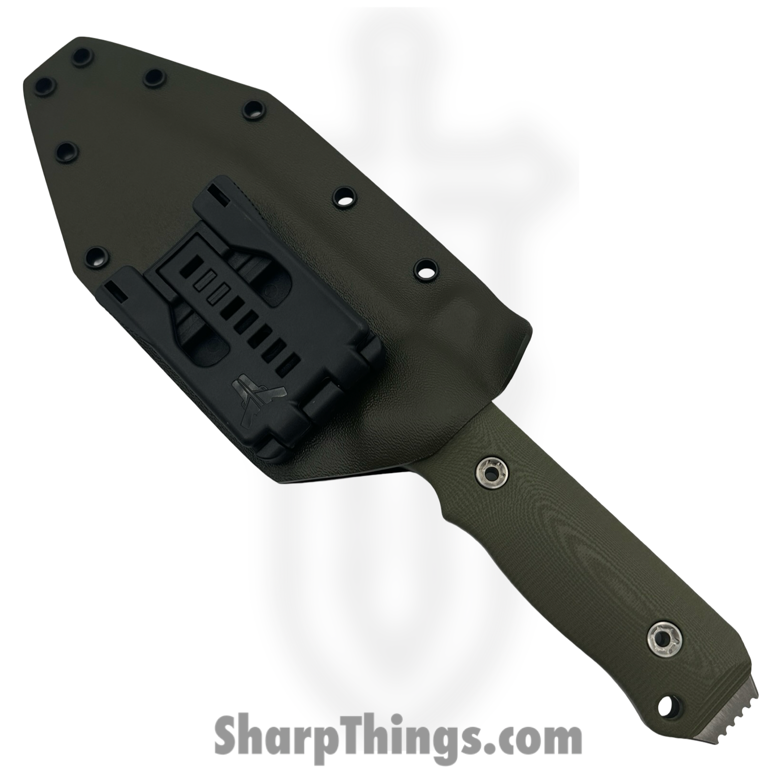 Medford Knife and Tool - MK1193TQ-10KO-SPQ3-Q4 - AIO-2 - Fixed Blade Knife - 3V Tumbled Spear Point - G10 - Green - Image 3