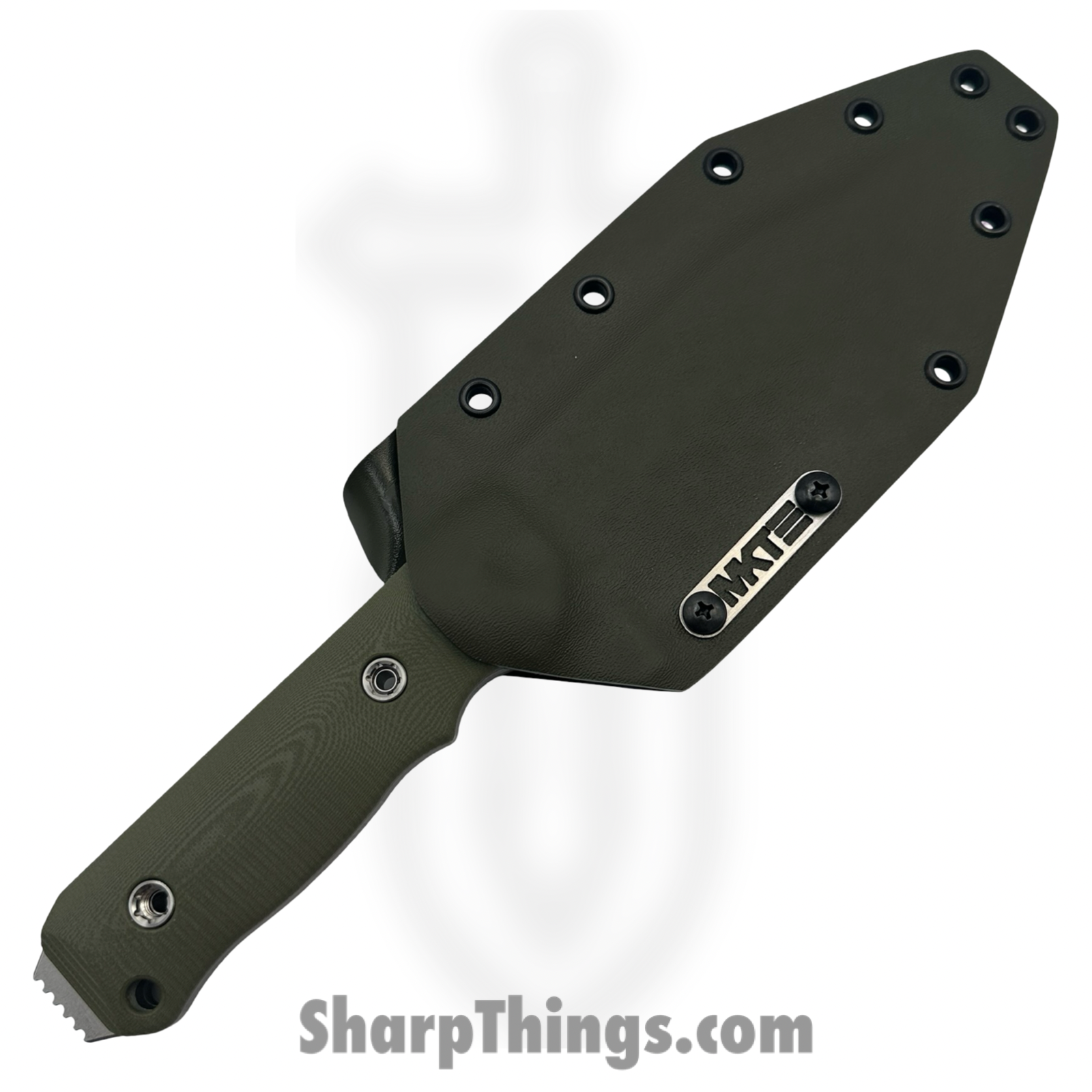 Medford Knife and Tool - MK1193TQ-10KO-SPQ3-Q4 - AIO-2 - Fixed Blade Knife - 3V Tumbled Spear Point - G10 - Green - Image 4