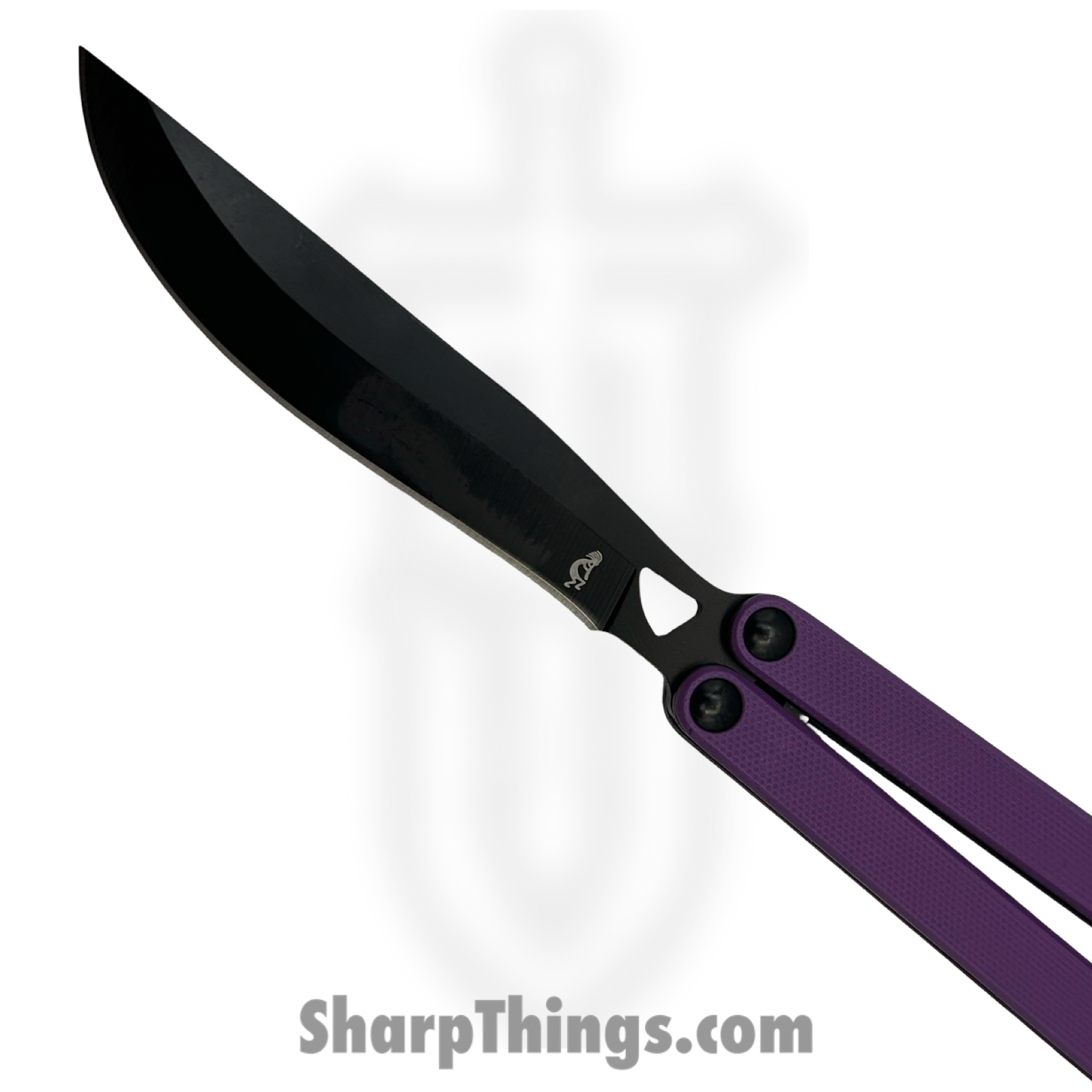 VOC - BK171 - Butterfly Knife - Balisong - 440 SS Coated Drop Point - G10 - Purple - Image 2