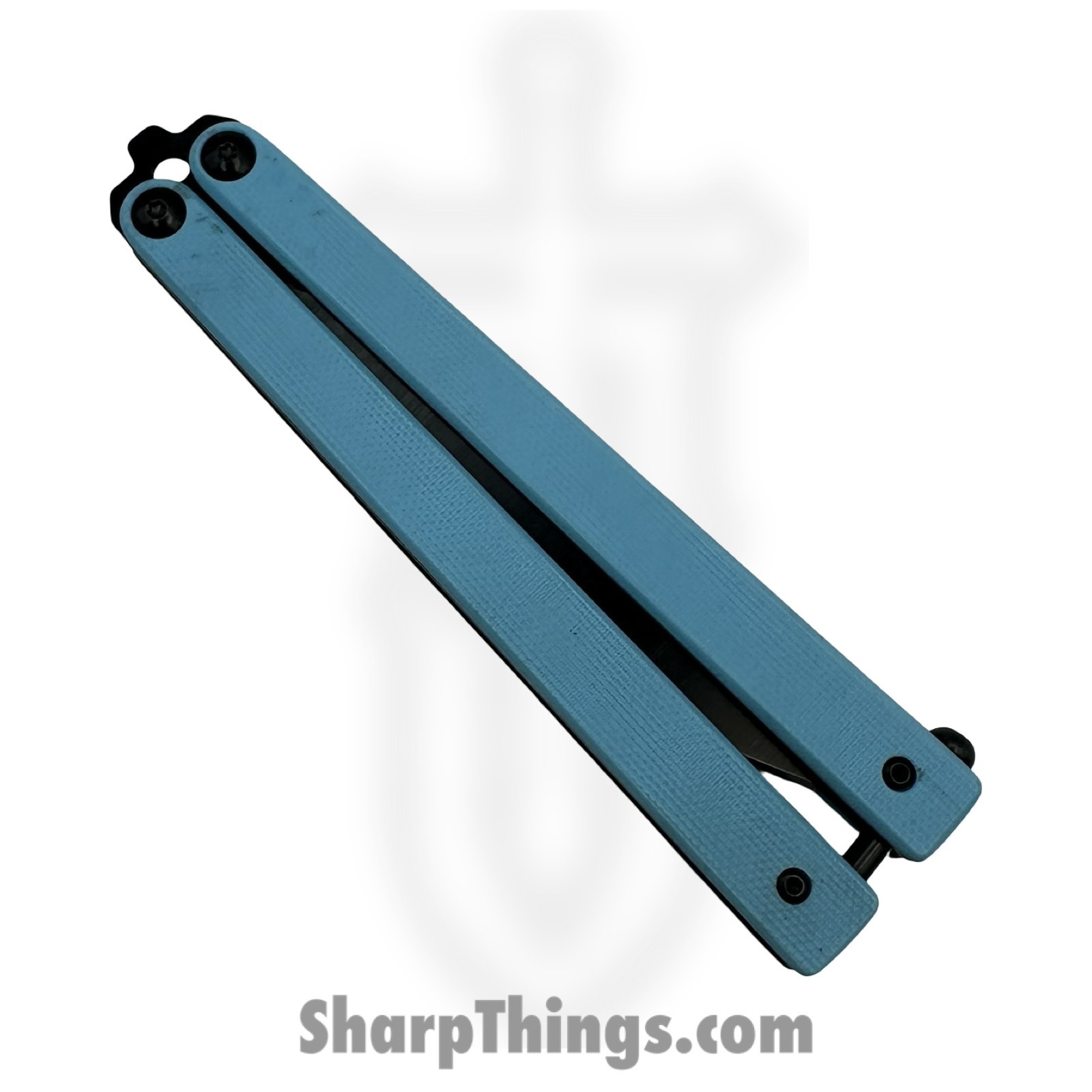 VOC - BK149 - Butterfly Knife - Balisong - 440 SS Coated Tanto - G10 - Blue - Image 3