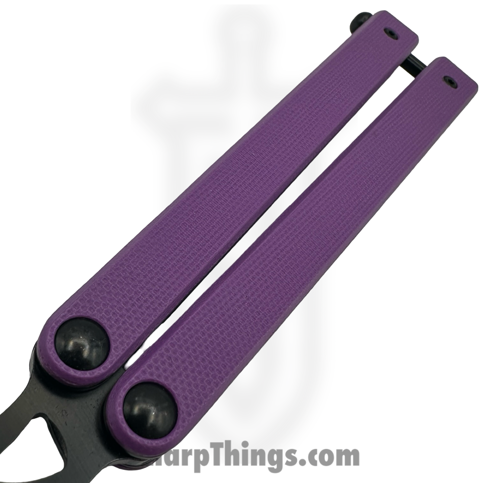 VOC - BK137 - Butterfly Knife - Balisong - 440 SS Coated Tanto - G10 - Purple - Image 2