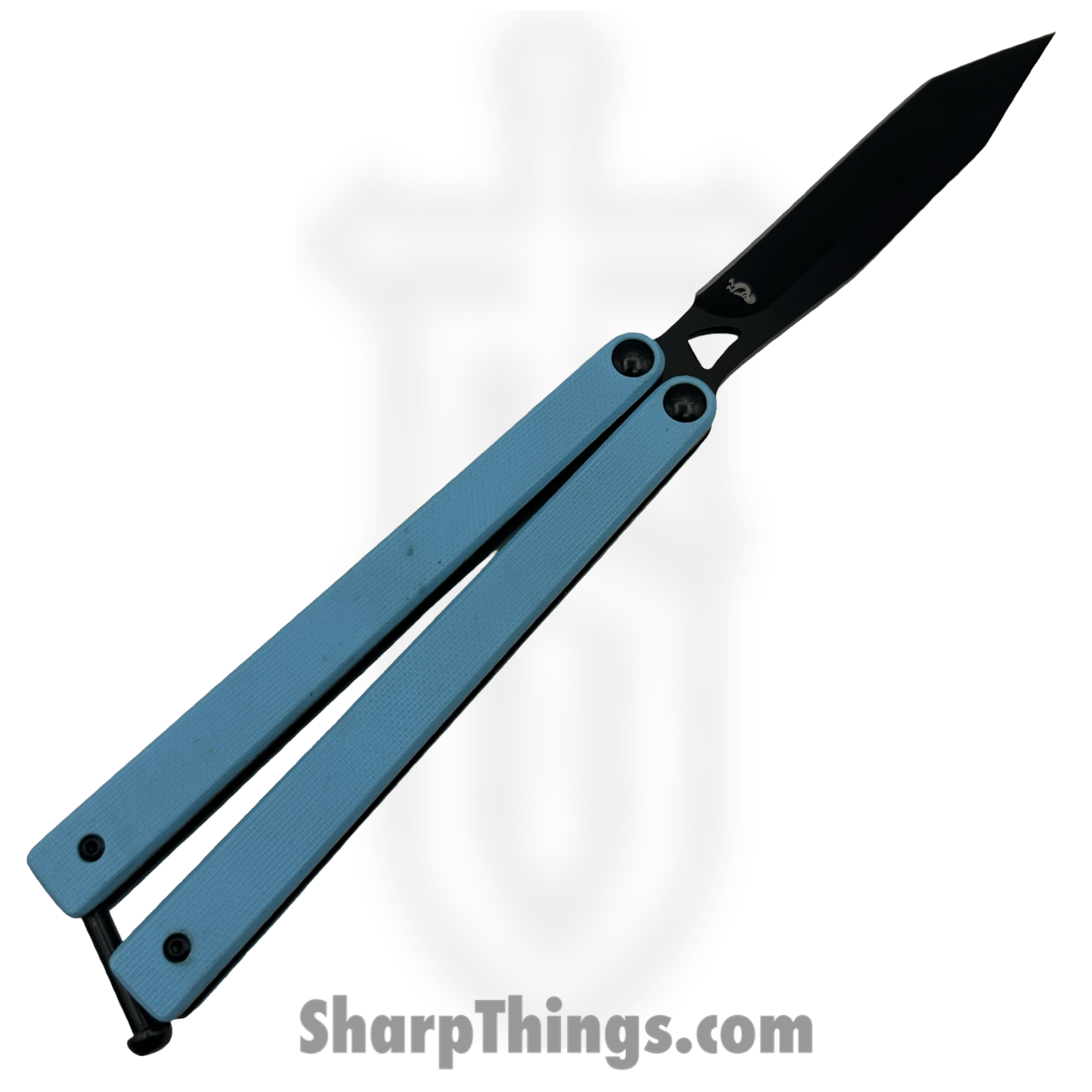 VOC - BK149 - Butterfly Knife - Balisong - 440 SS Coated Tanto - G10 - Blue - Image 4