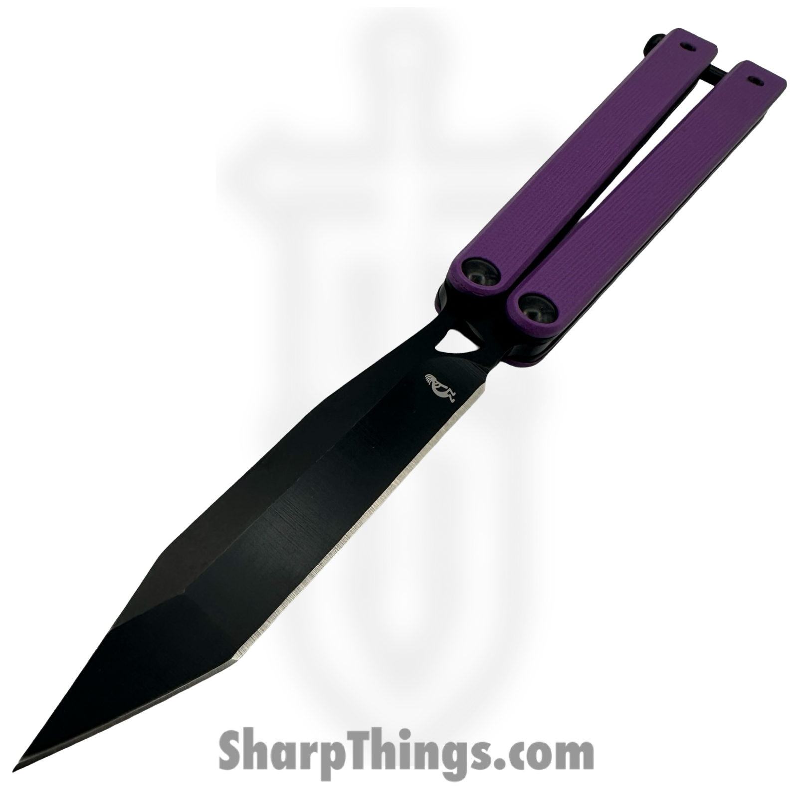 VOC - BK137 - Butterfly Knife - Balisong - 440 SS Coated Tanto - G10 - Purple - Image 3
